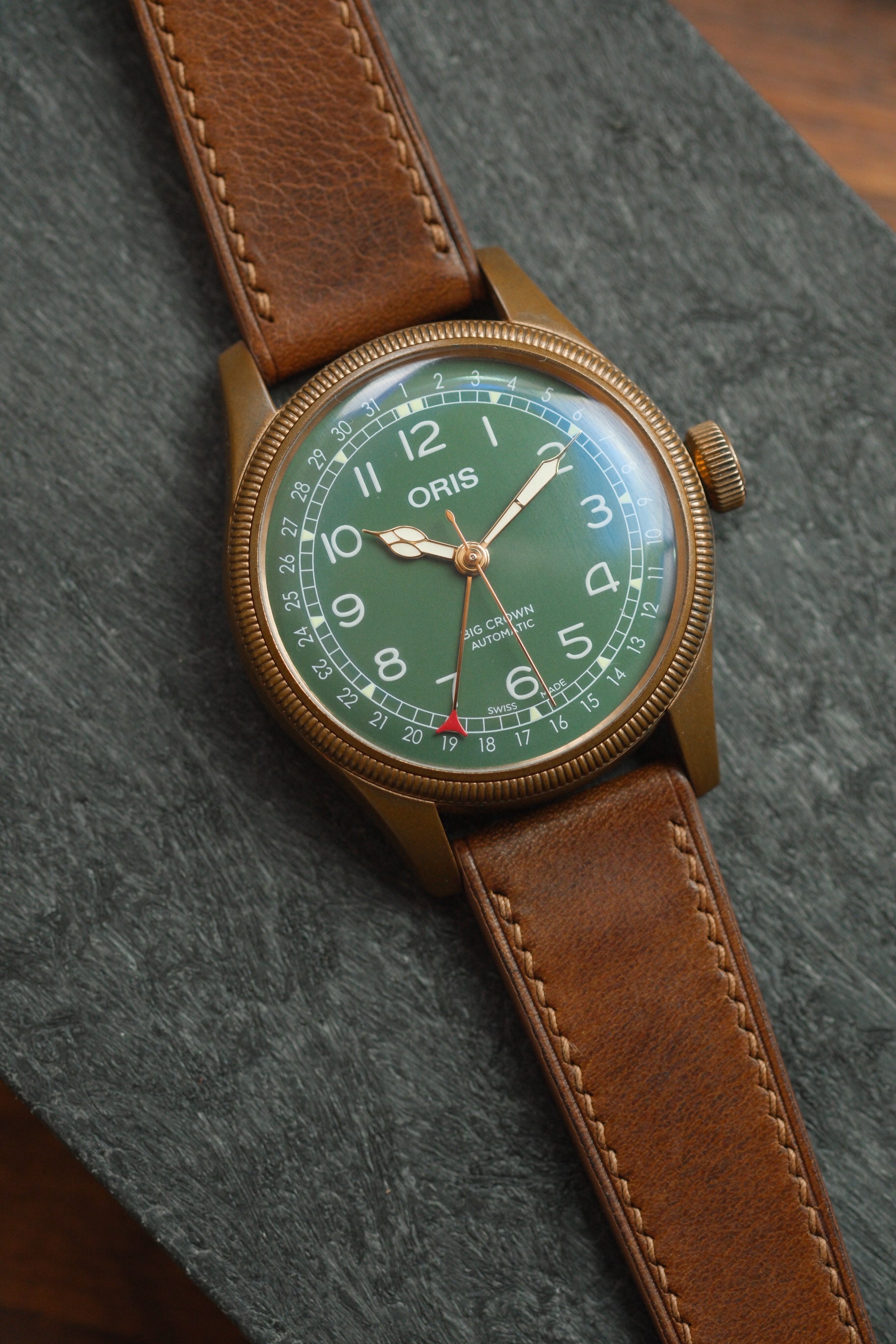 Walnut Brown Italian Waxy Leather Strap