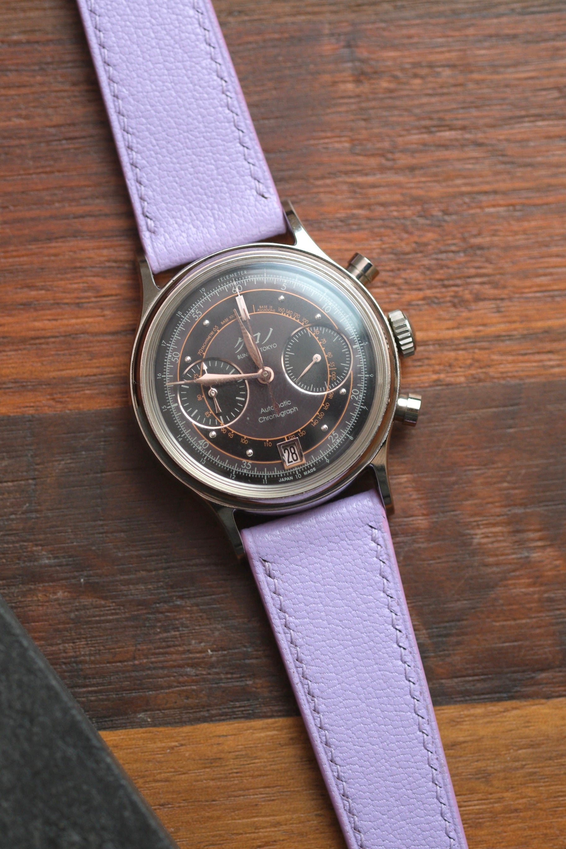Lavender Chèvre Leather Strap - Artisan Straps