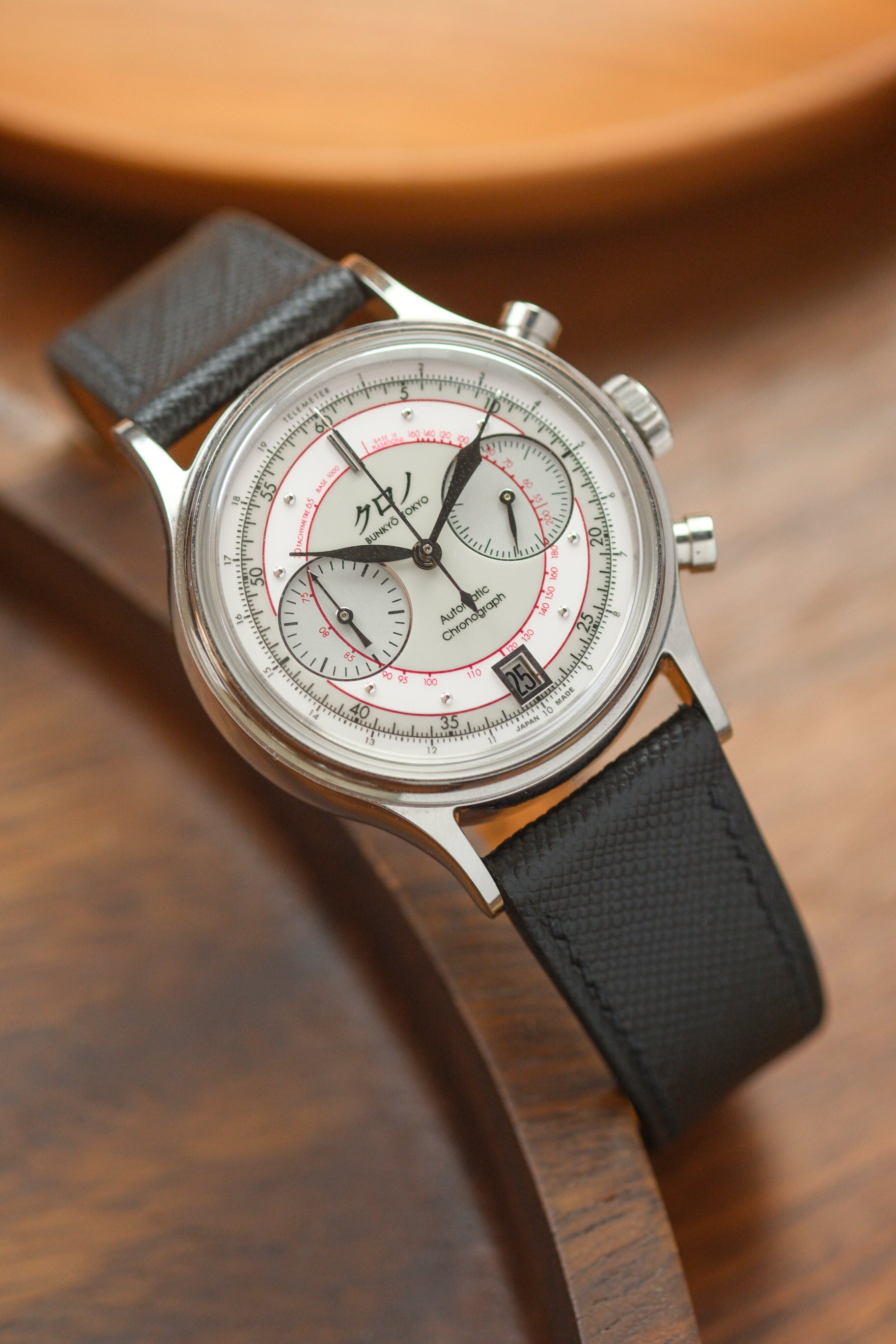 Black Saffiano Leather Strap - Artisan Straps