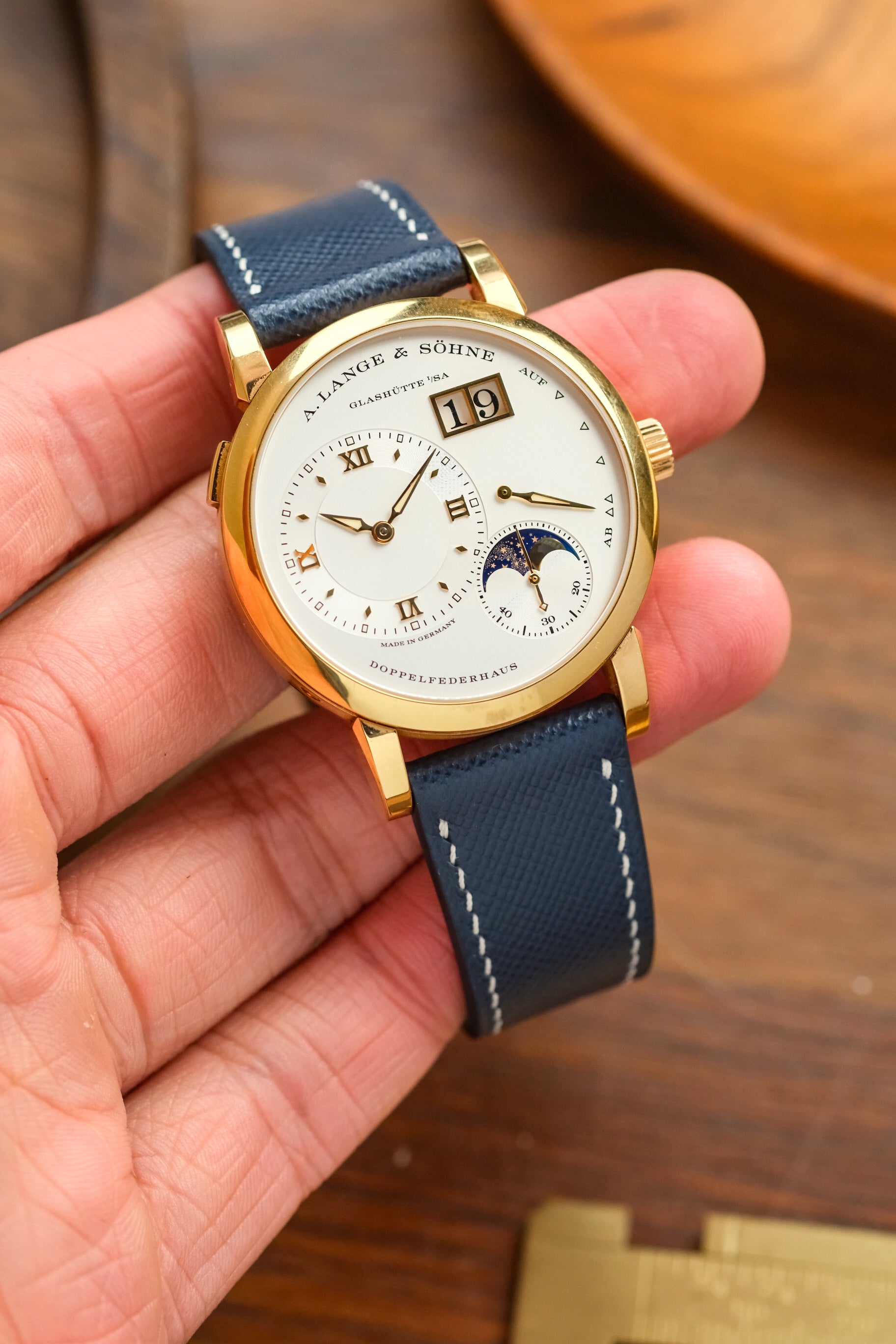 Blue Saffiano Leather Strap - Artisan Straps