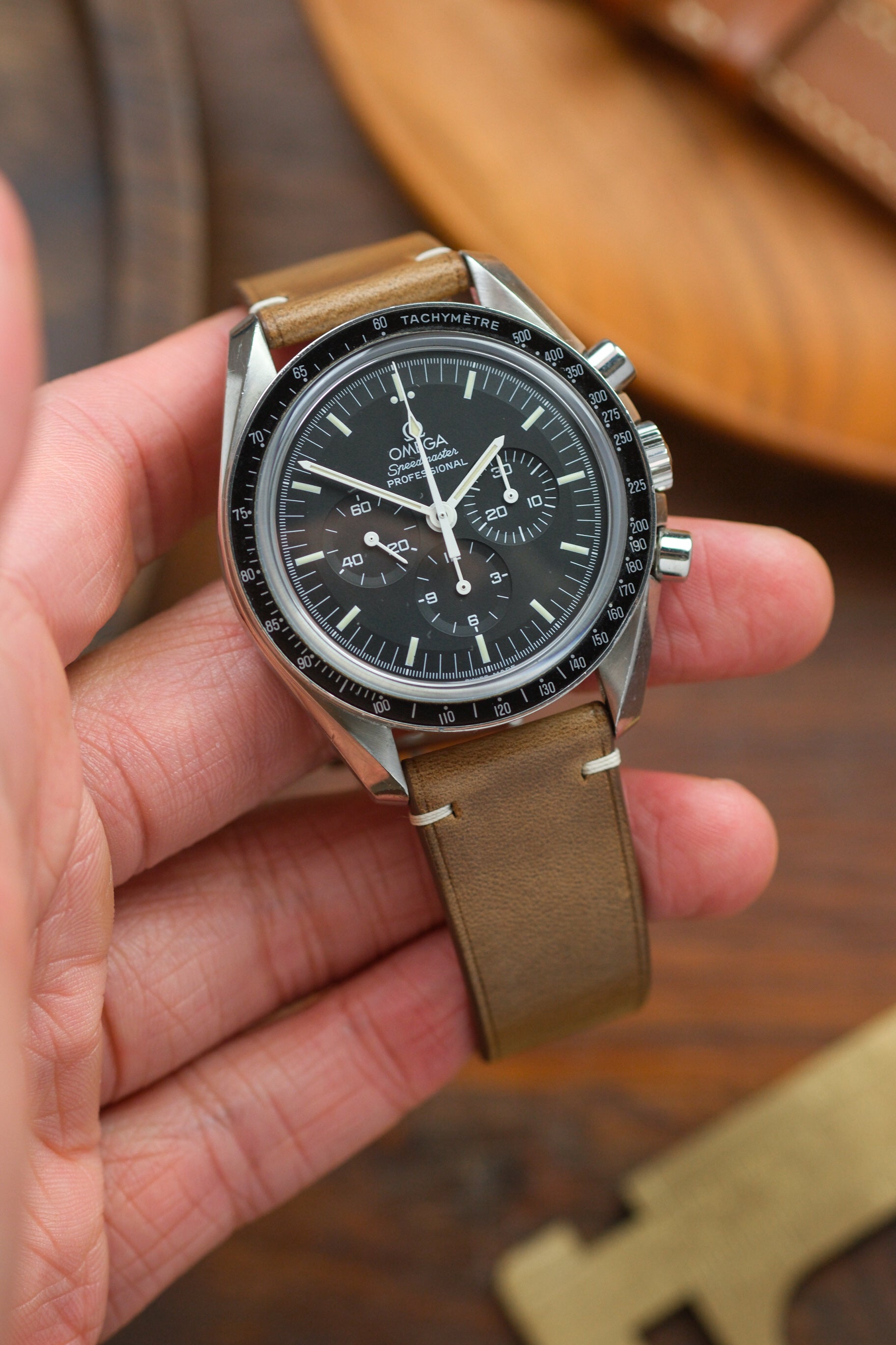 Natural Horween Chromexcel (Two-Stitch) Leather Strap - Artisan Straps