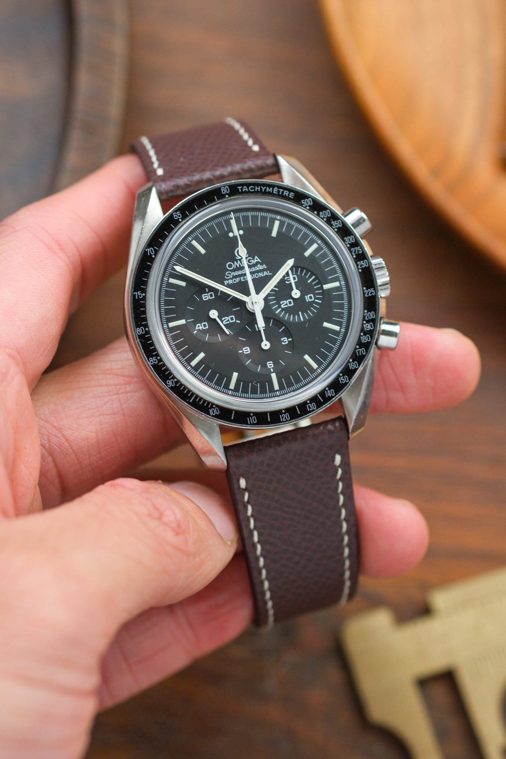 Burgundy Epsom Leather Strap