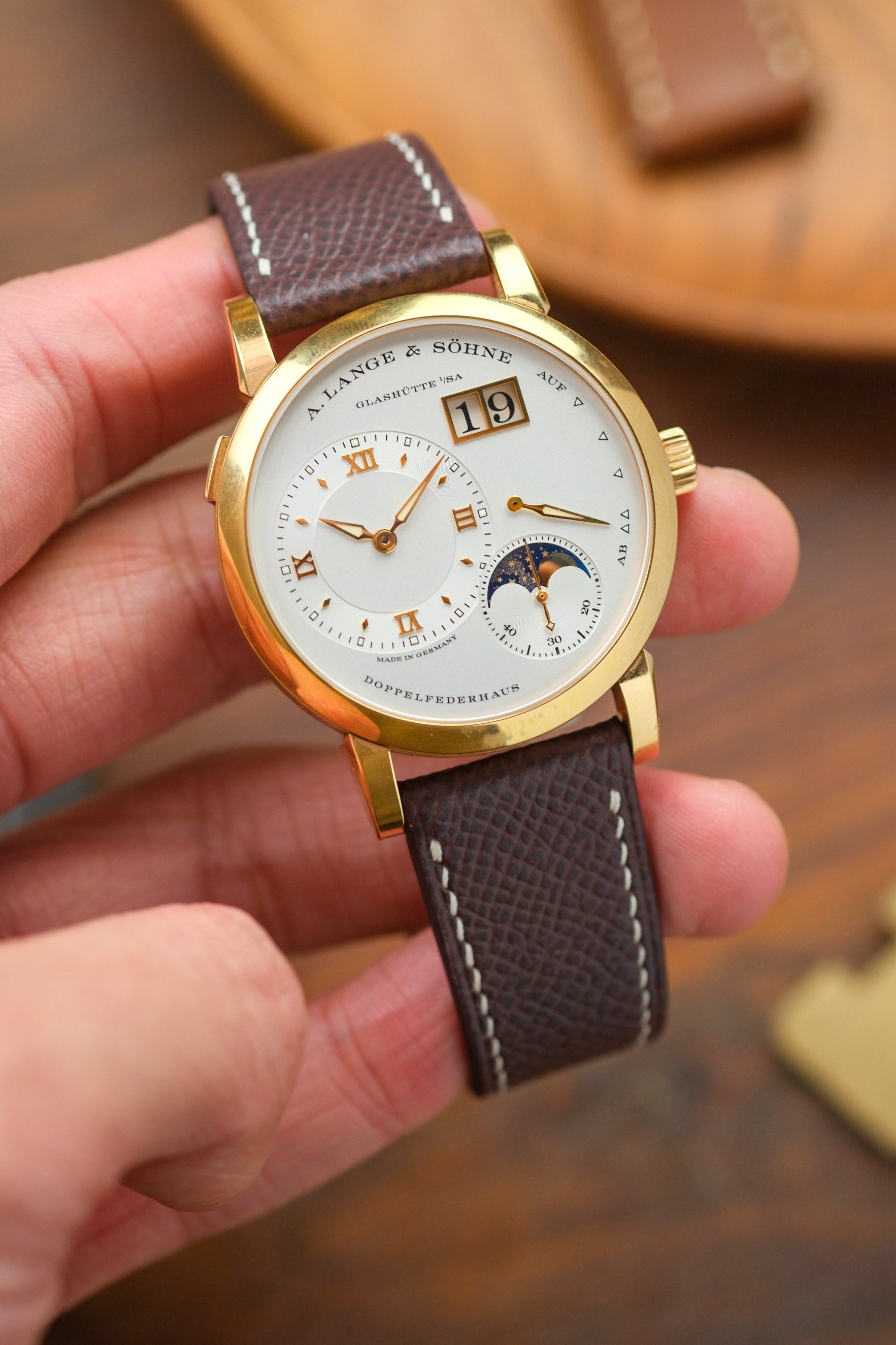 Burgundy Epsom Leather Strap - Artisan Straps