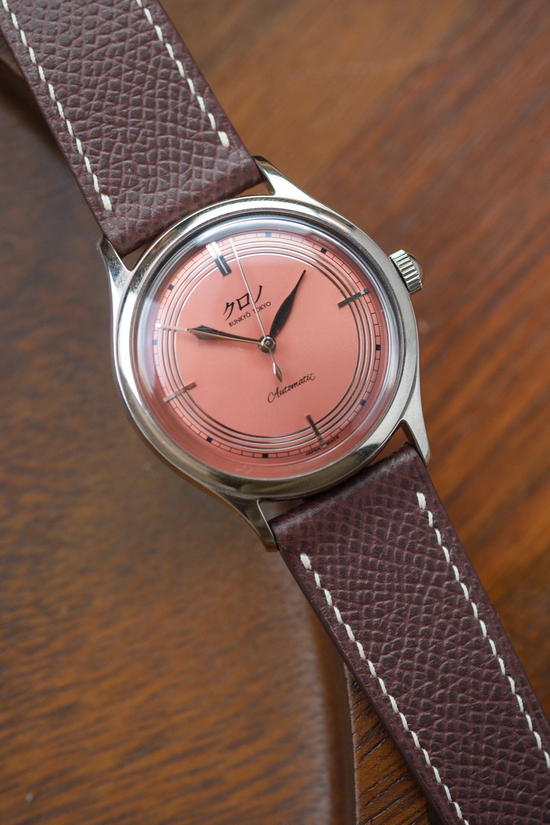 Burgundy Epsom Leather Strap - Artisan Straps