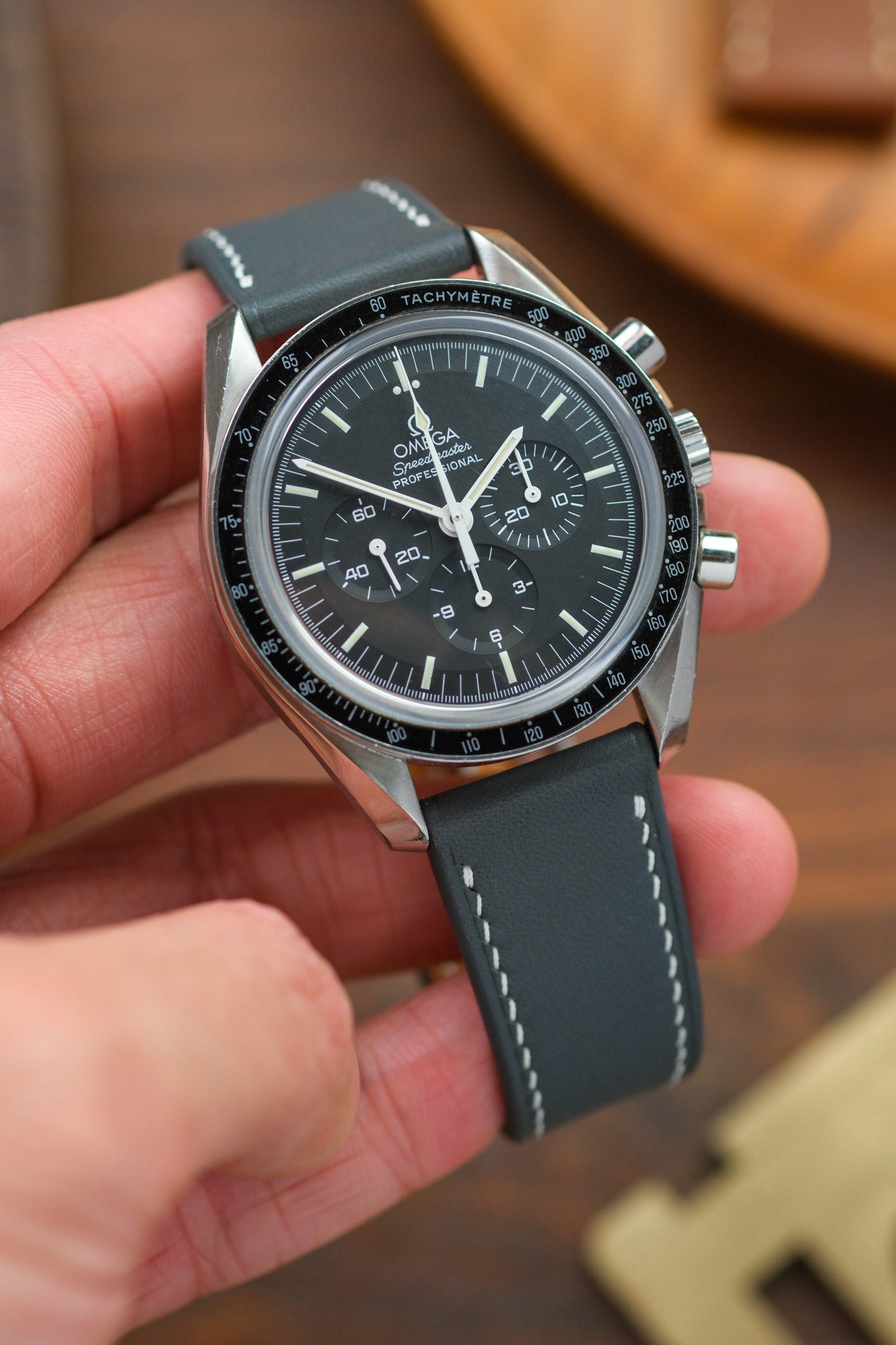 Grey Baranil Leather Strap - Artisan Straps