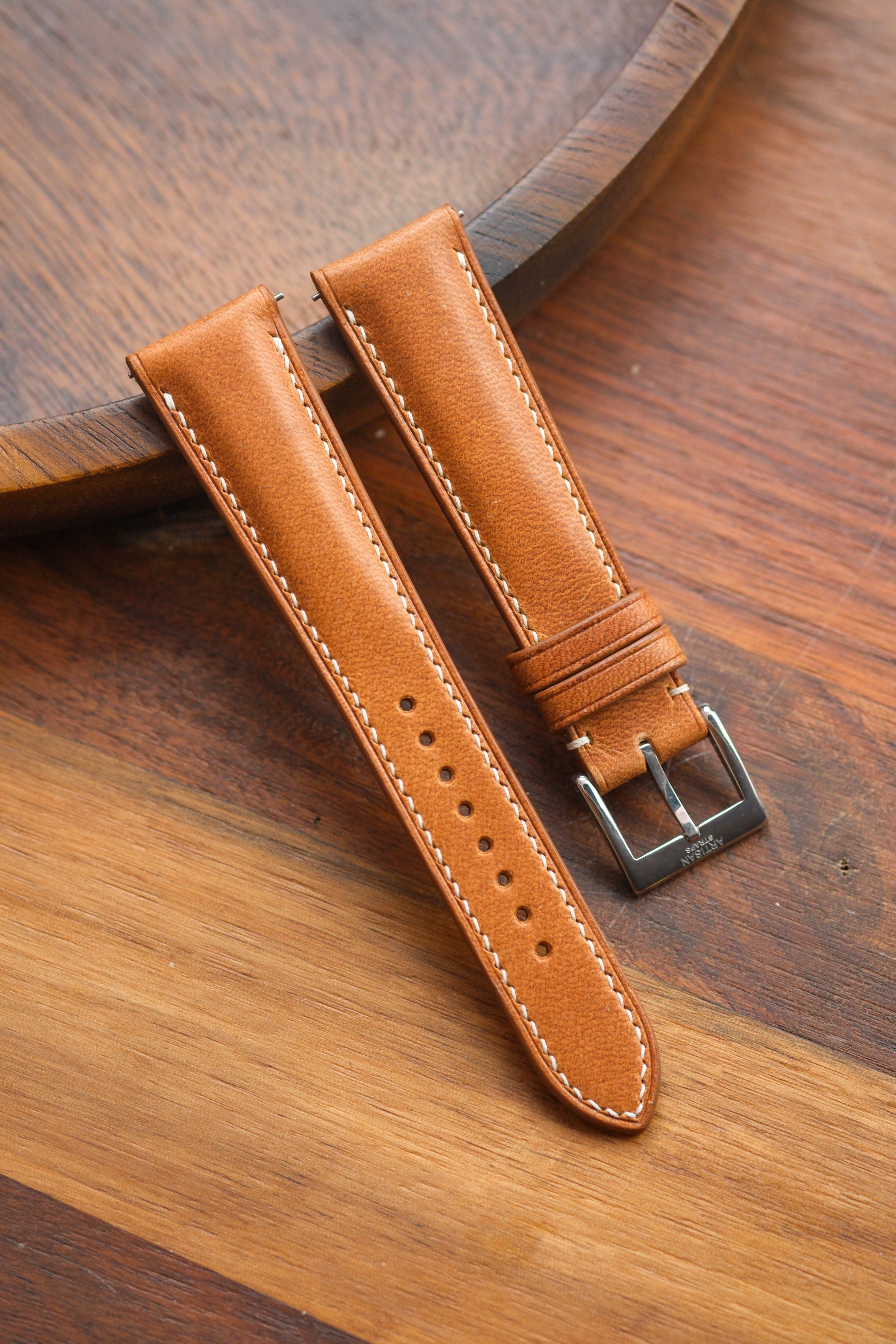 Natural Dublin (Padded) Leather Strap - Artisan Straps