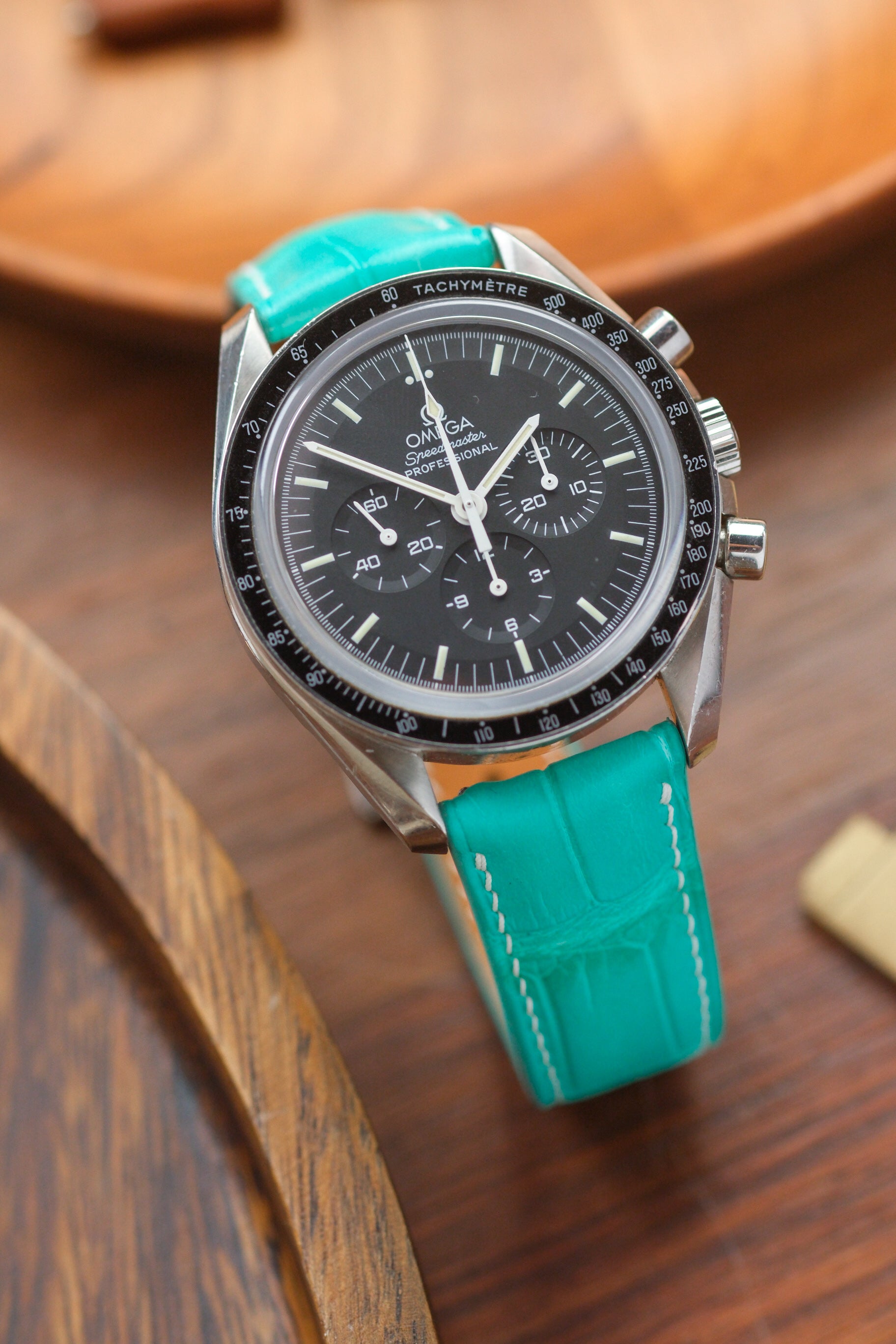 Turqouise Alligator (Padded) Leather Strap