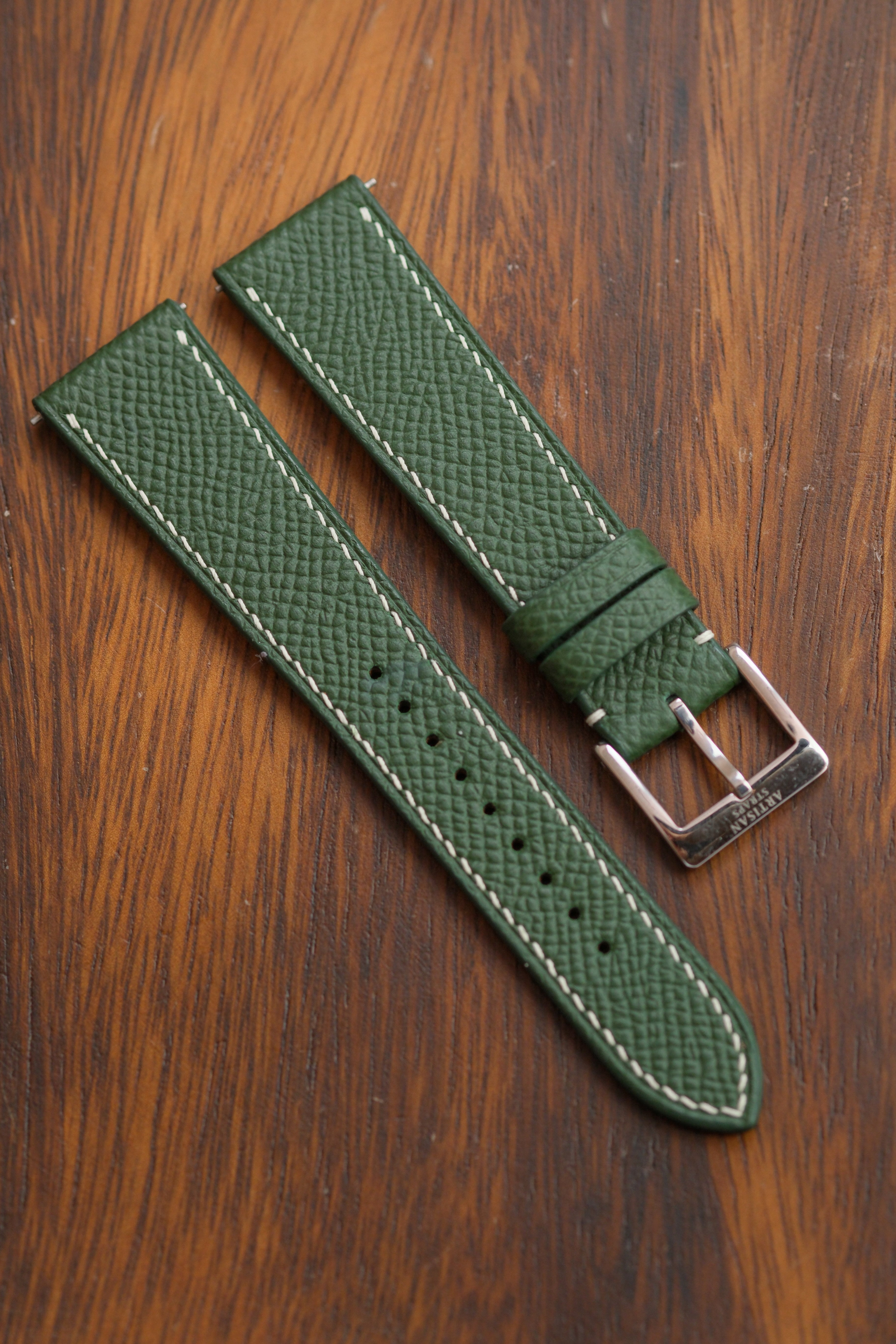 Hunter Green Epsom Leather Strap - Artisan Straps
