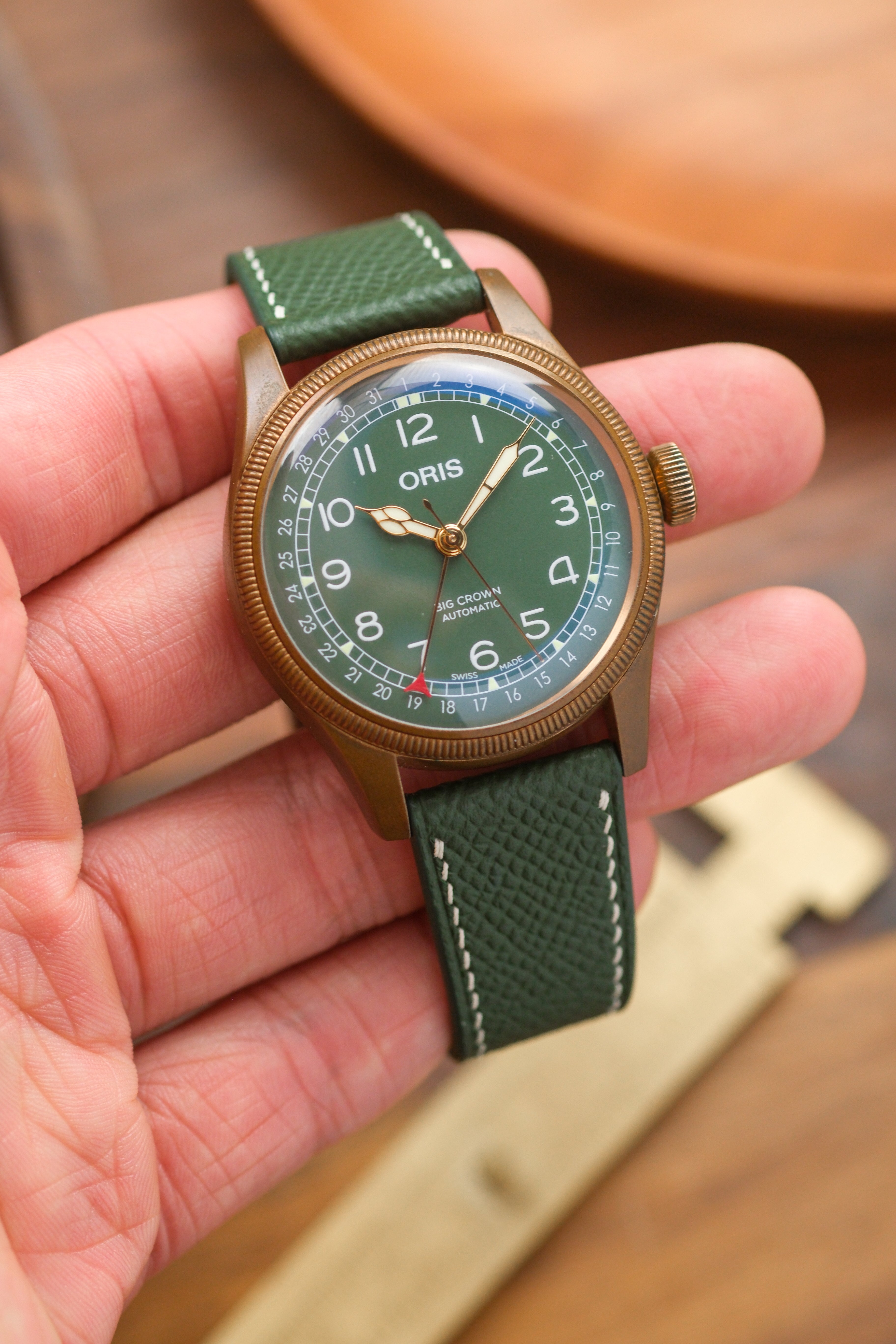 Hunter Green Epsom Leather Strap - Artisan Straps