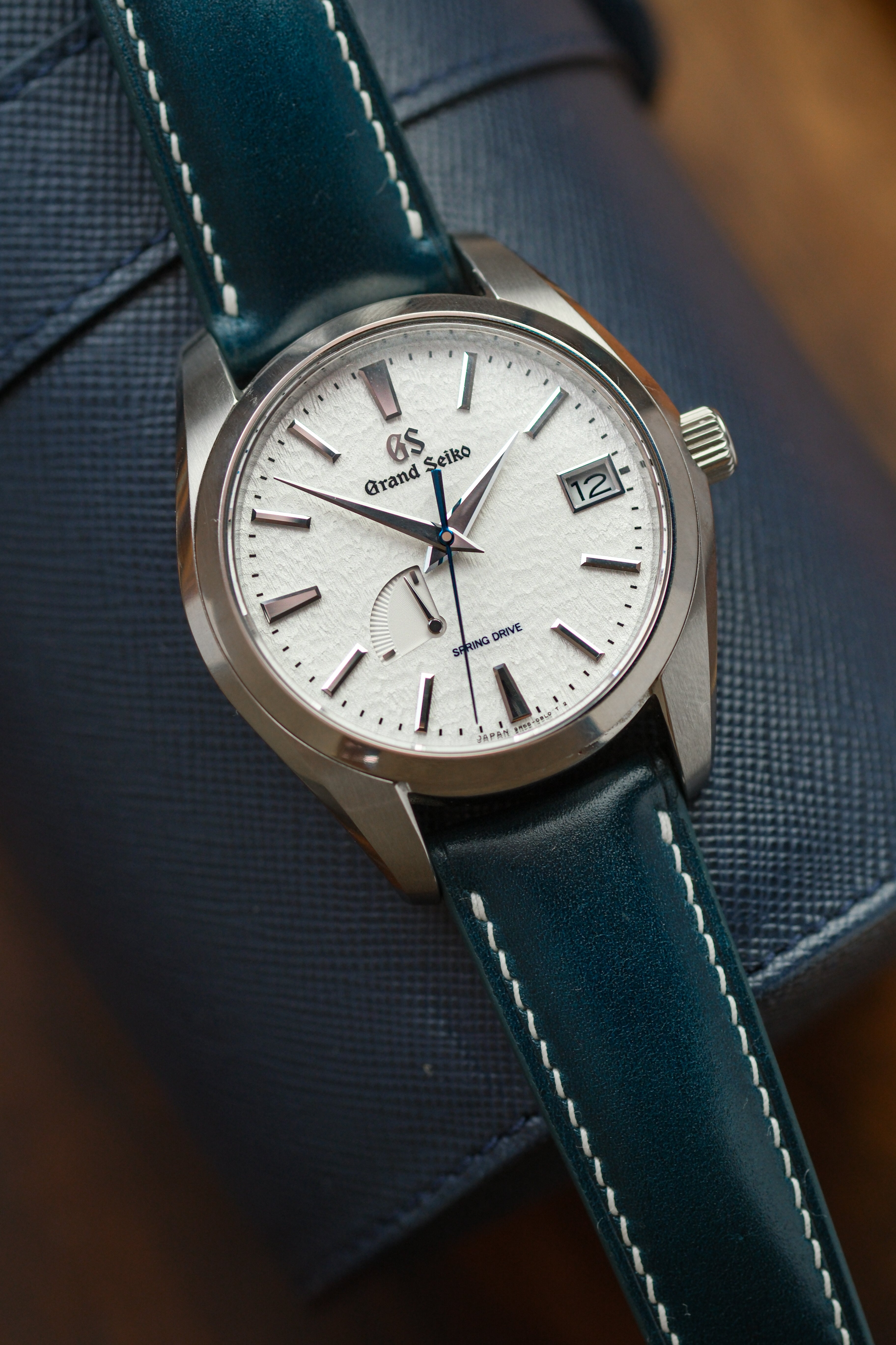 Dark Blue Shell Cordovan (Padded) Leather Strap