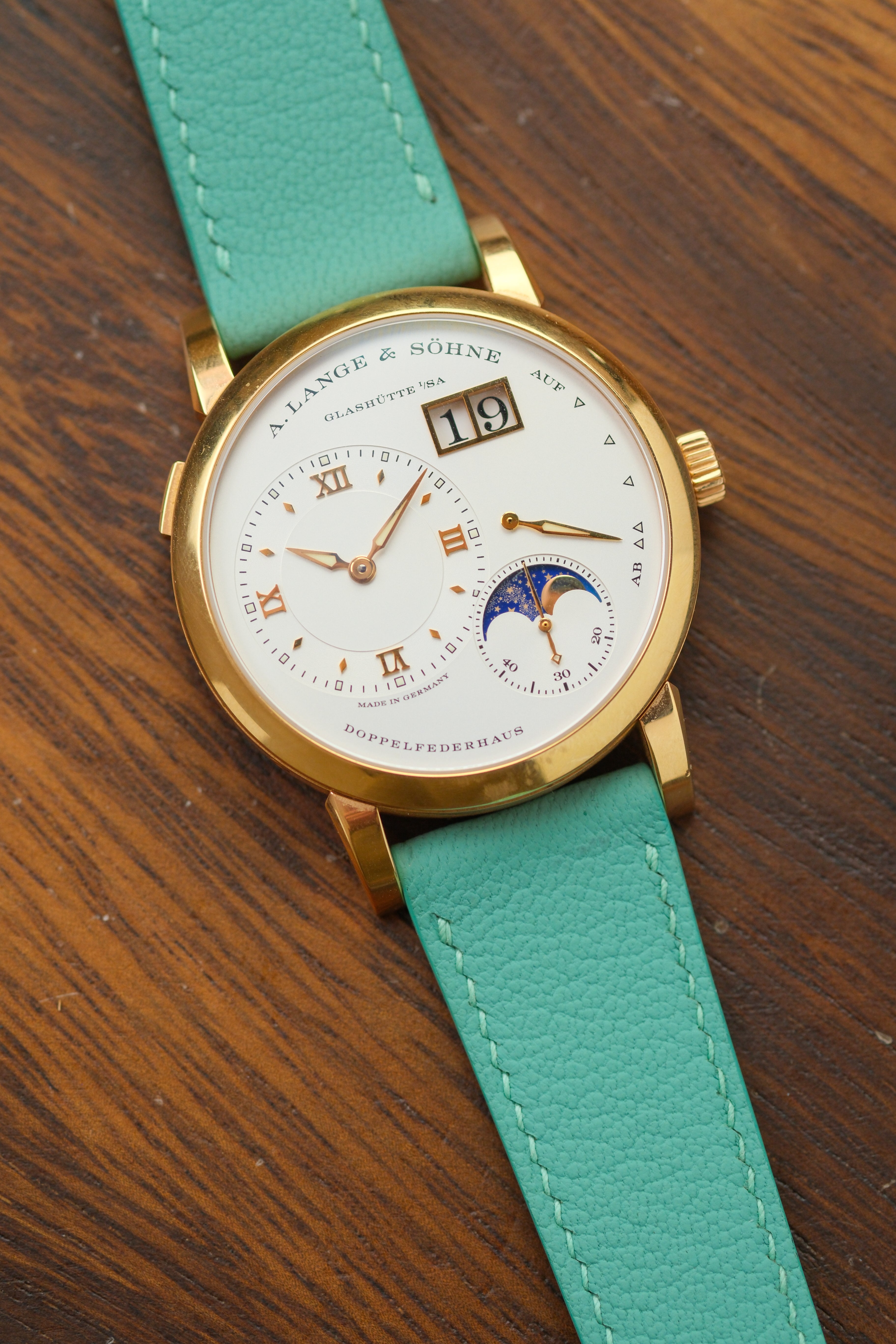 Teal Blue Chèvre Leather Strap - Artisan Straps