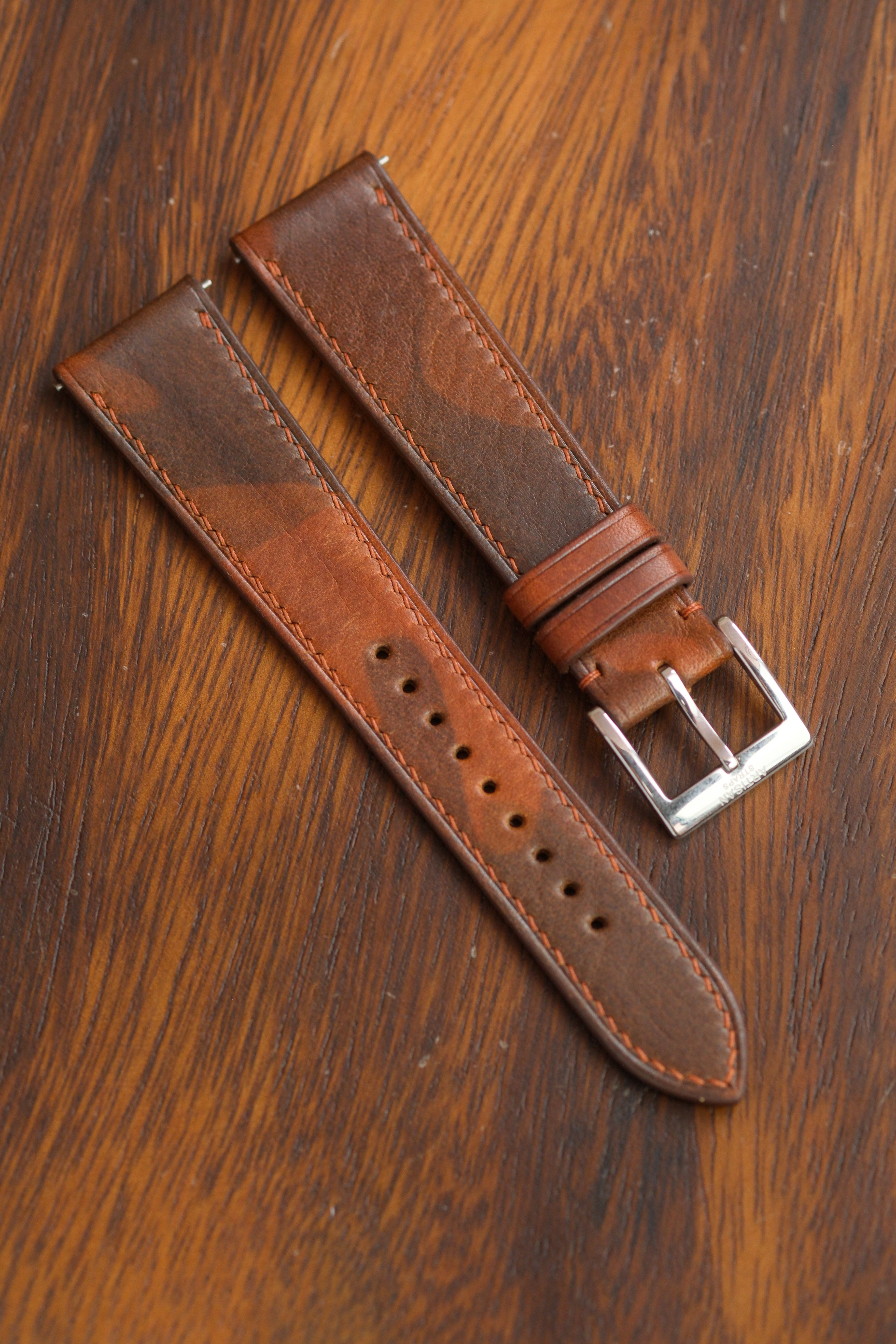 Brown Camo Calf Leather Strap - Artisan Straps