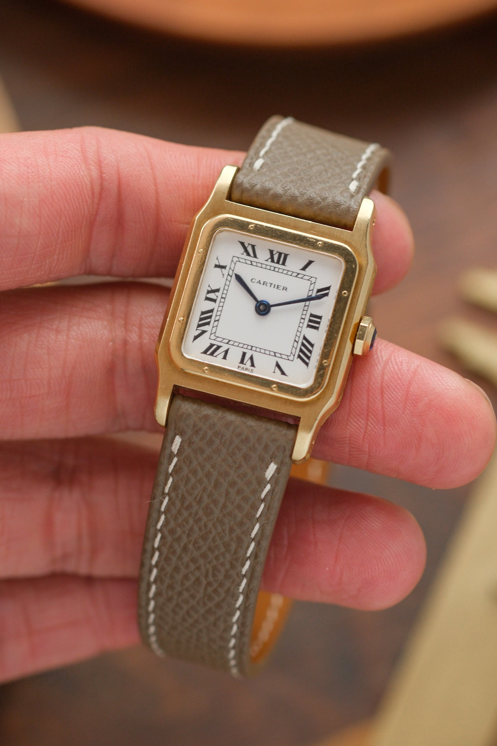 Taupe Epsom Leather Strap (MTO) - Artisan Straps