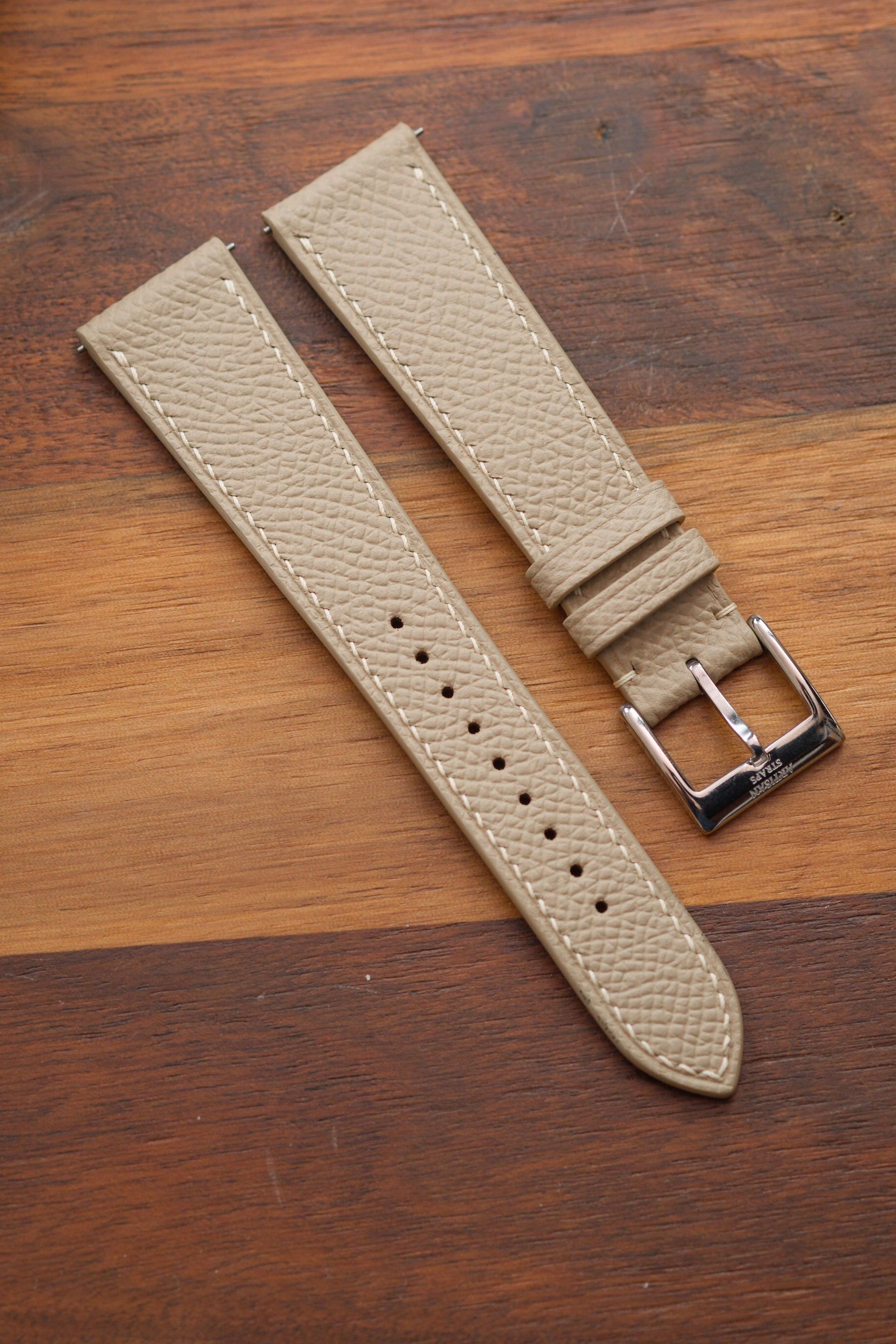 Beige Epsom Leather Strap (MTO) - Artisan Straps