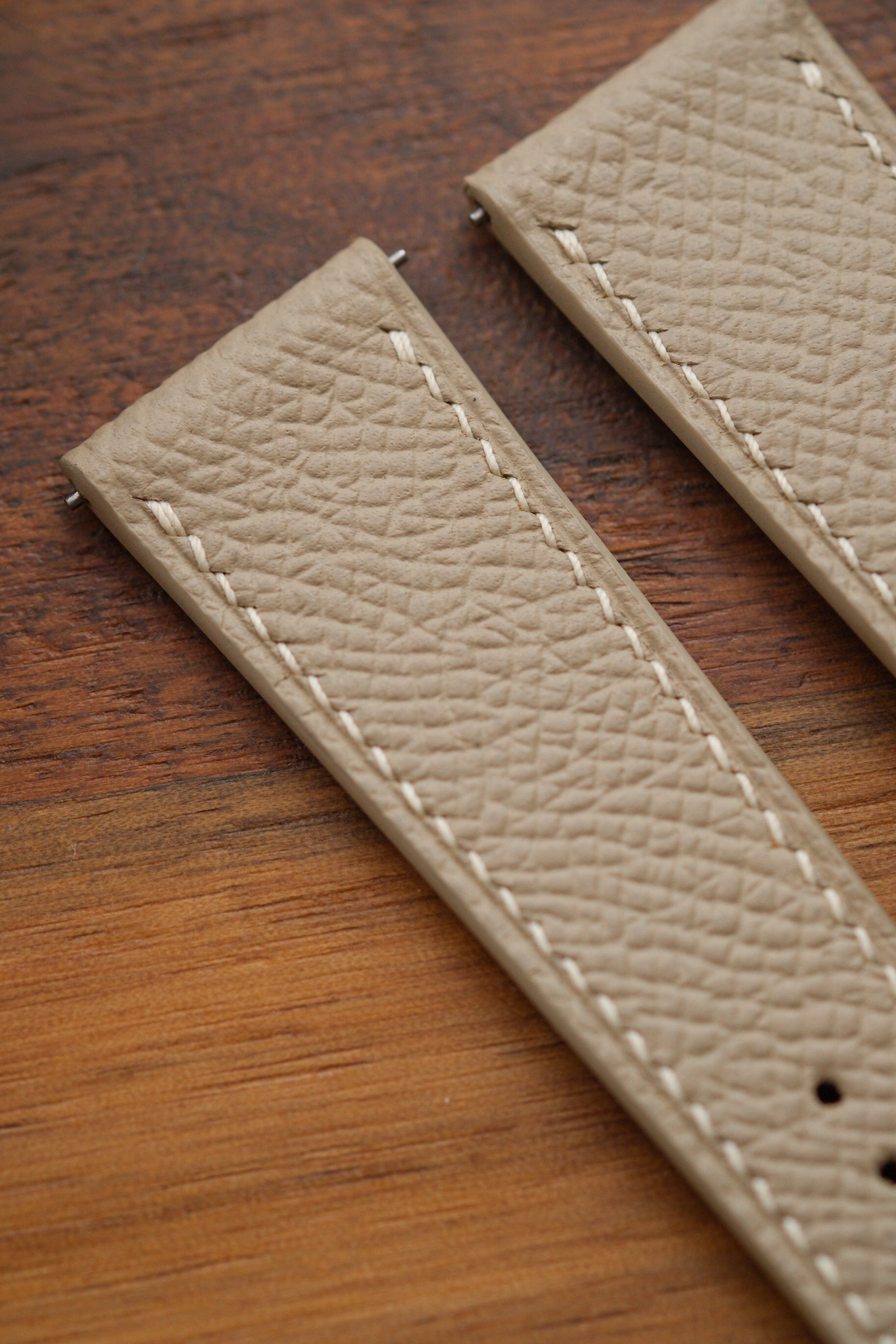Beige Epsom Leather Strap (MTO) - Artisan Straps