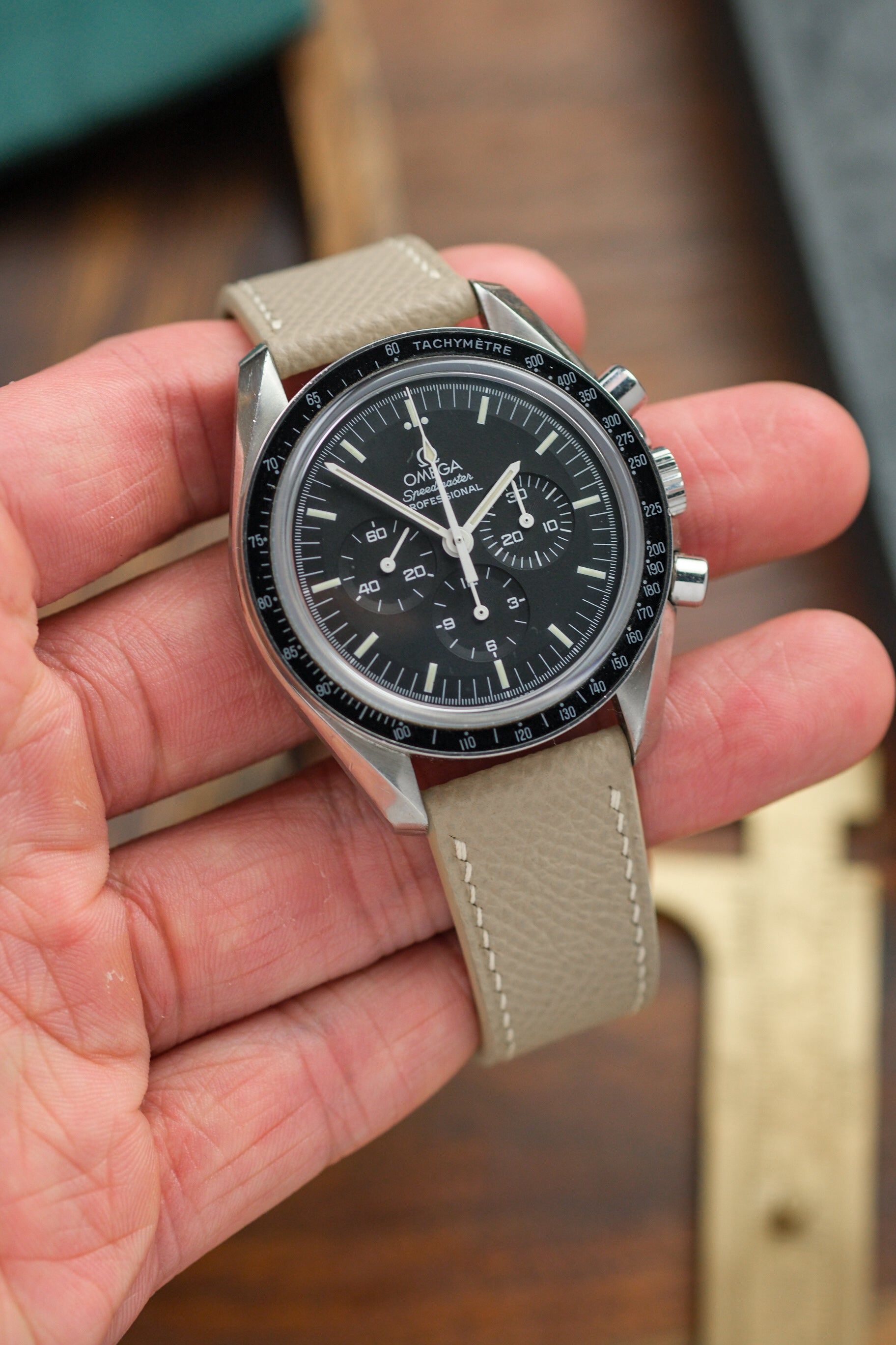 Beige Epsom Leather Strap (MTO) - Artisan Straps