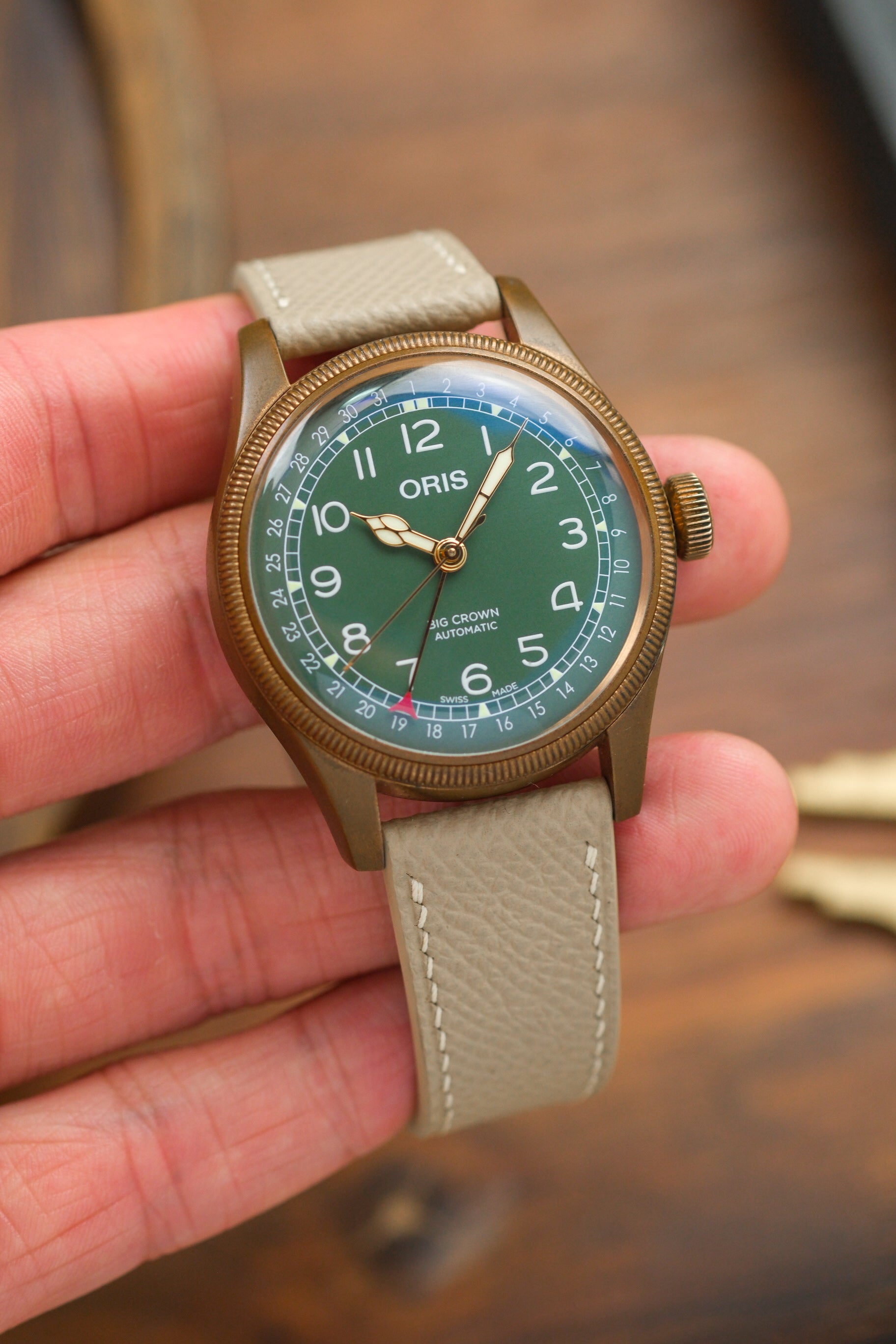 Beige Epsom Leather Strap - Artisan Straps