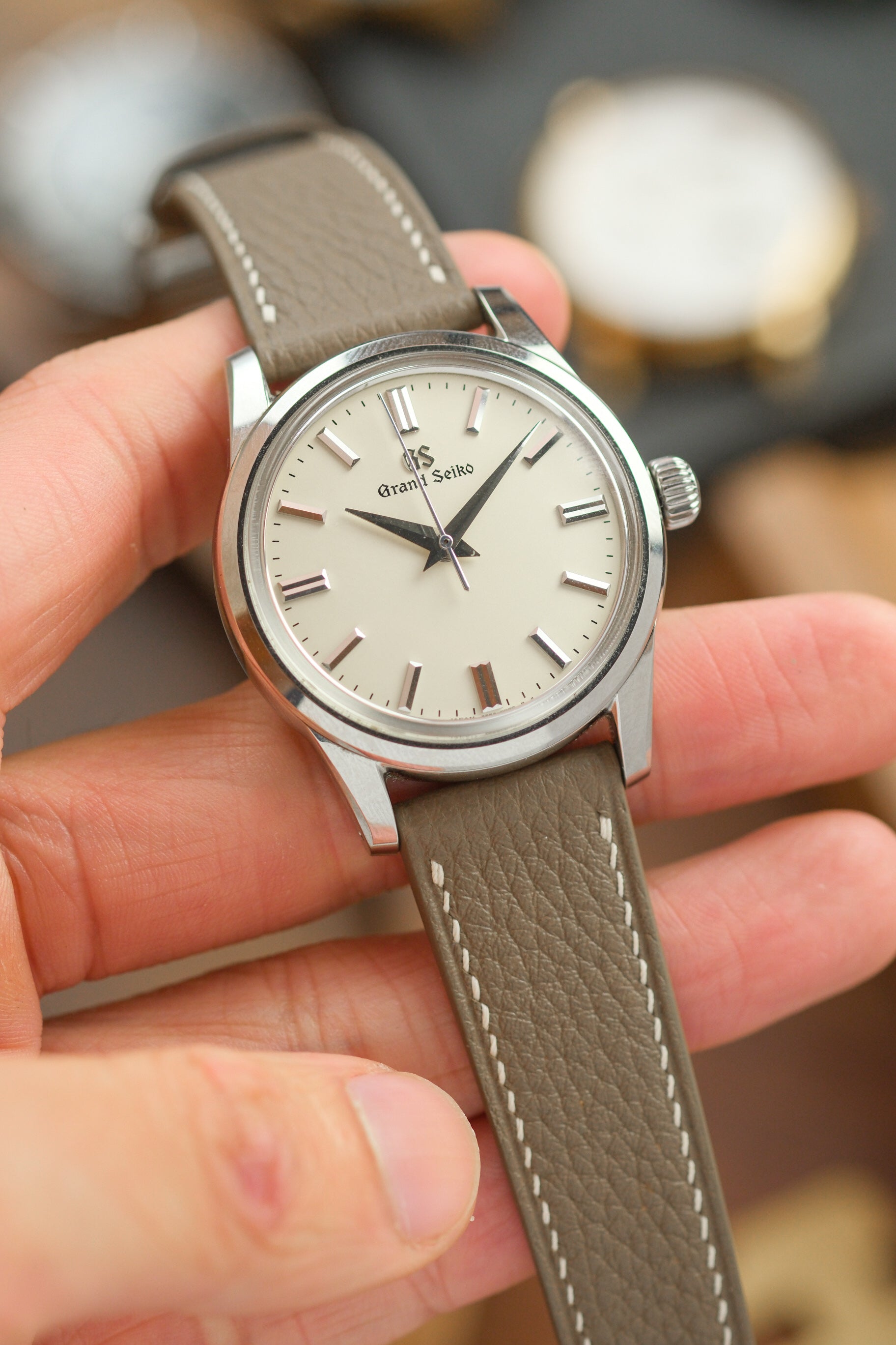 Taupe Shrunken Calf Leather Strap