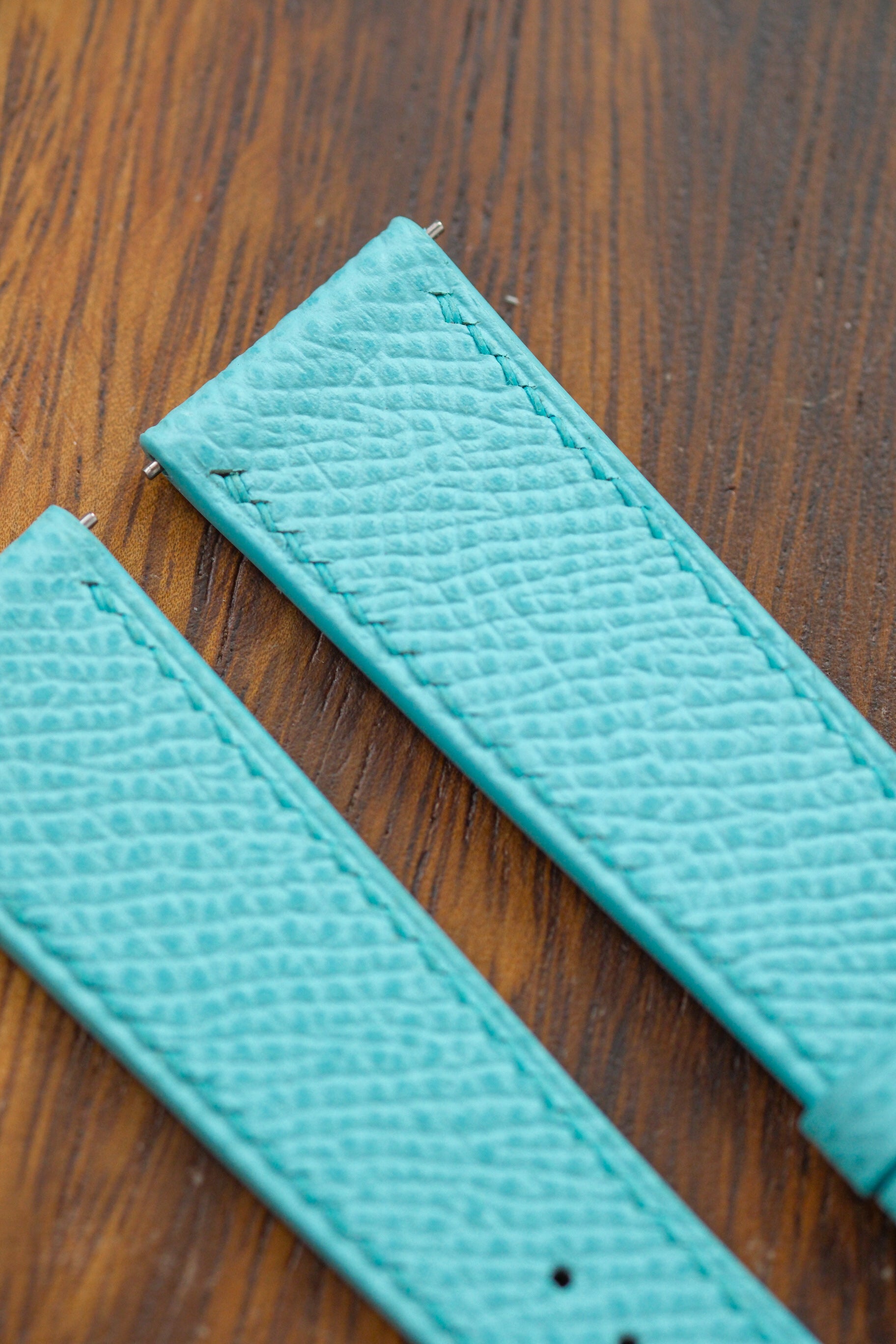 Turquoise Blue Epsom Leather Strap - Artisan Straps