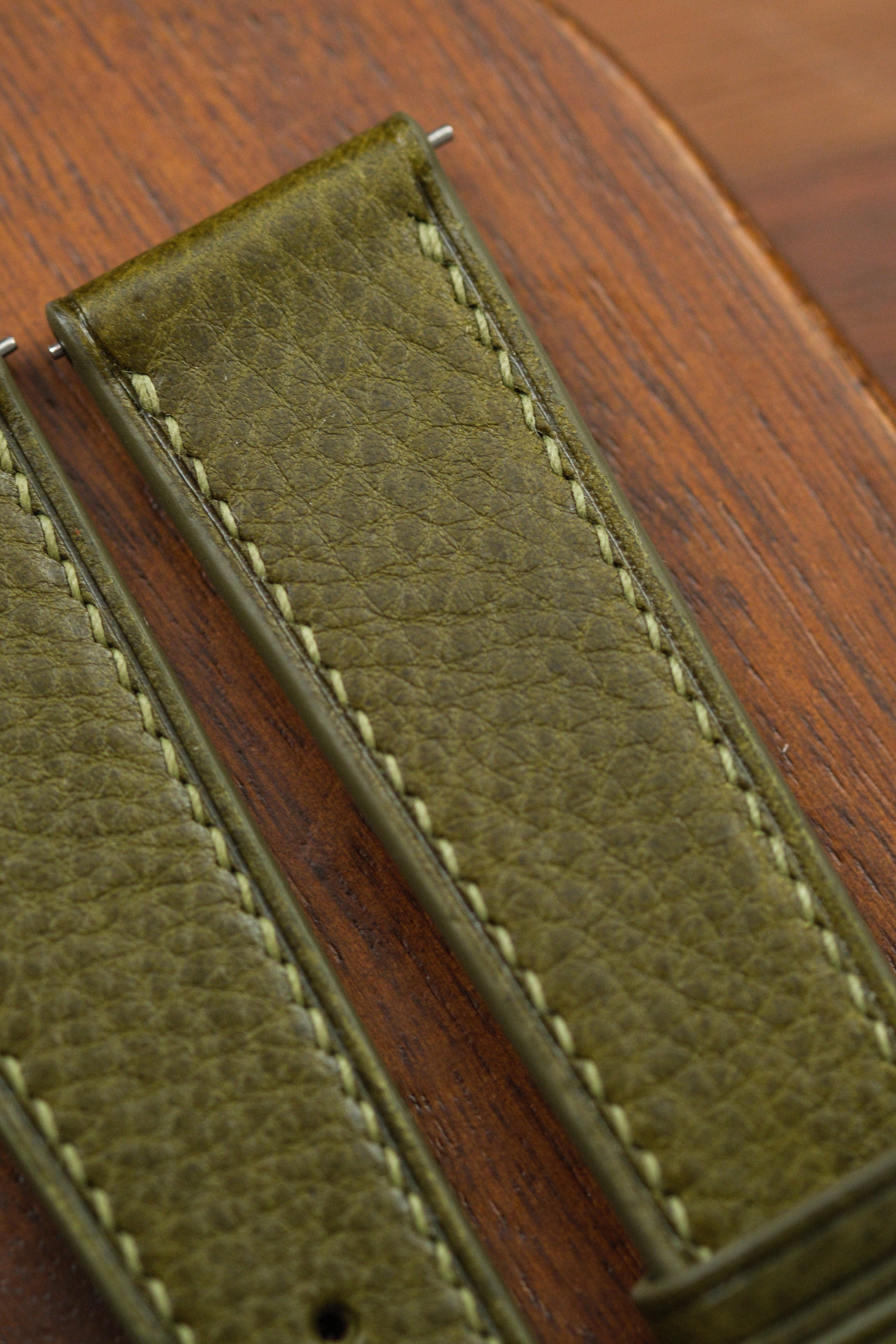 Olive Minerva Box Leather Strap (MTO)