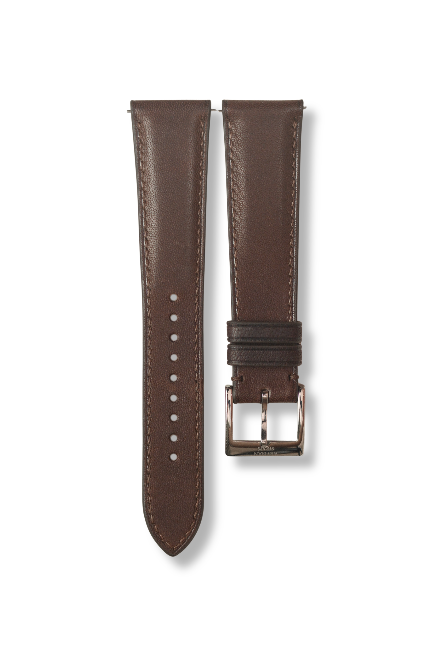 Dark Brown Kangaroo (Padded) Leather Strap - Artisan Straps