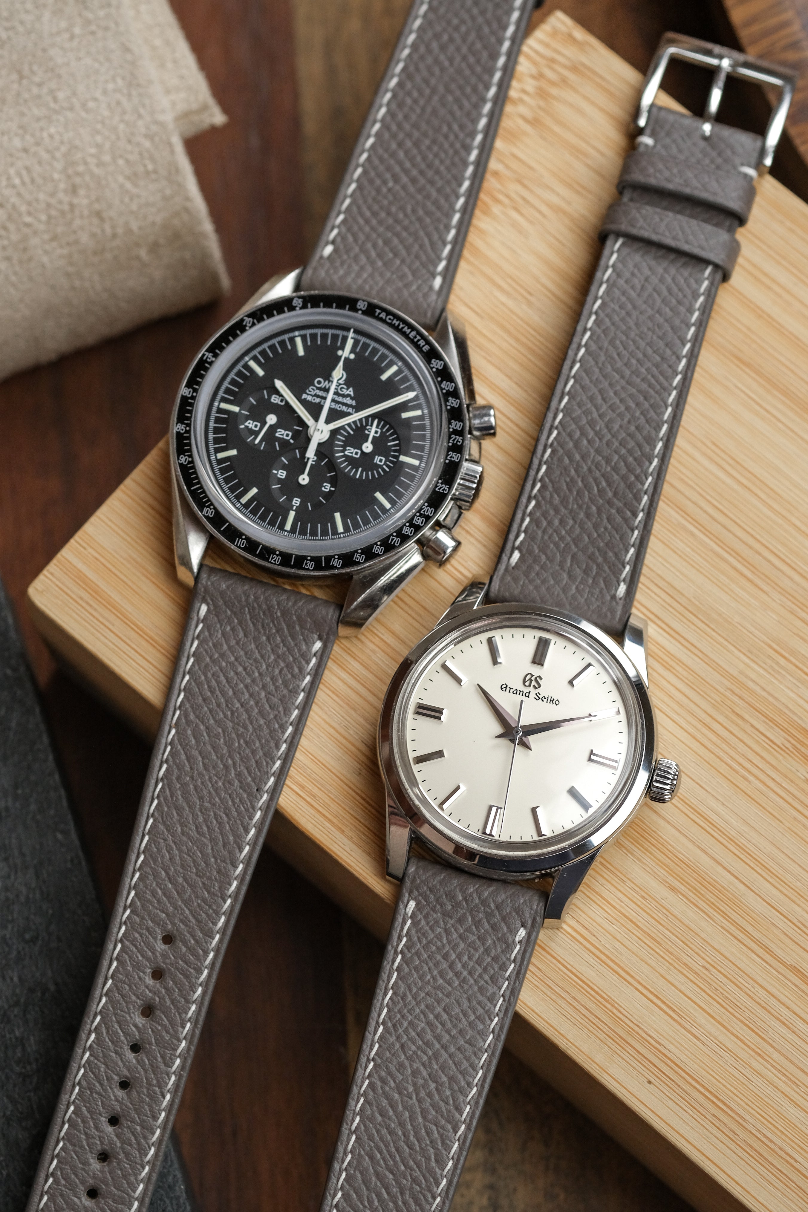 Grey Epsom Leather Strap - Artisan Straps