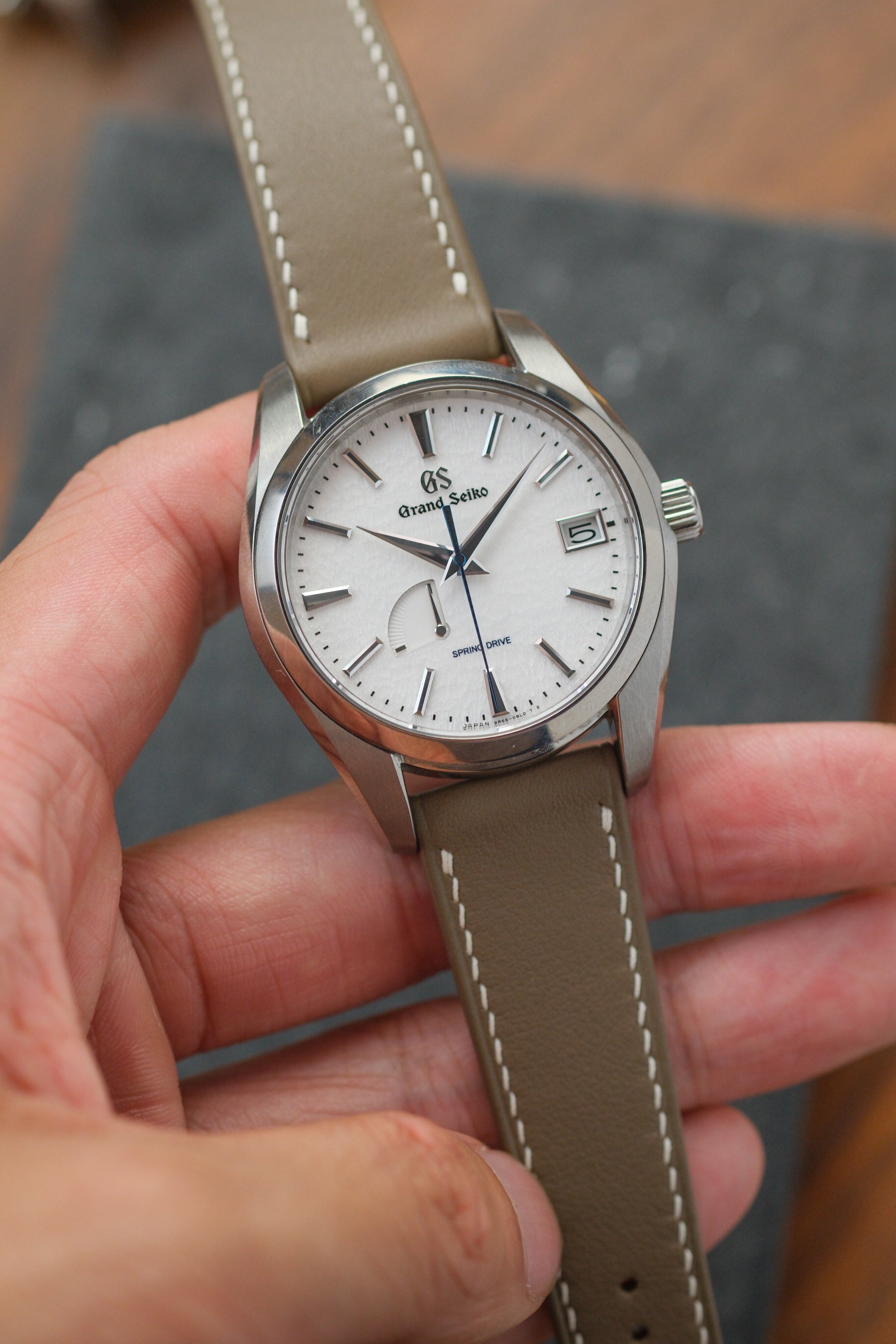 Taupe Swift Leather Strap - Artisan Straps