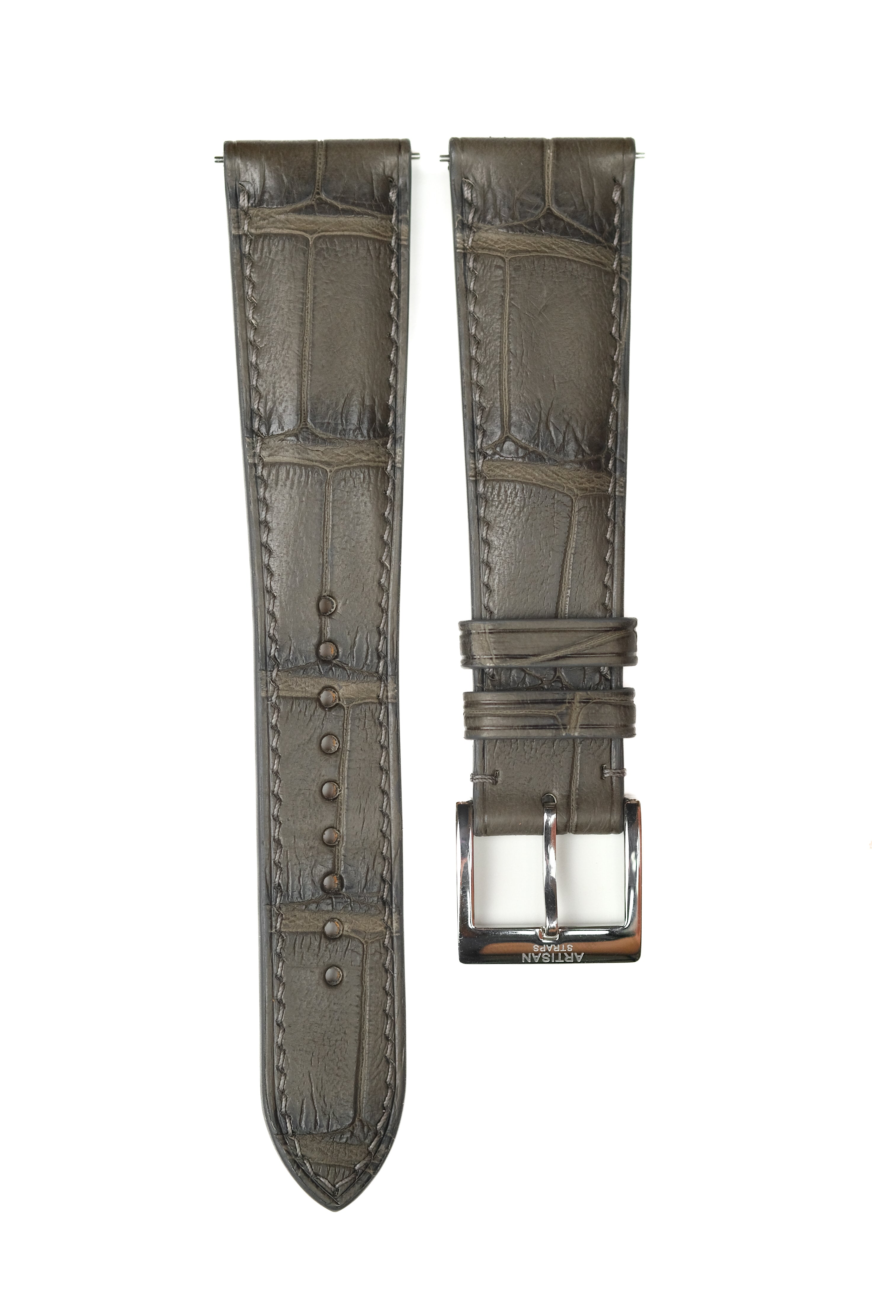 Elephant Grey Alligator Leather Strap