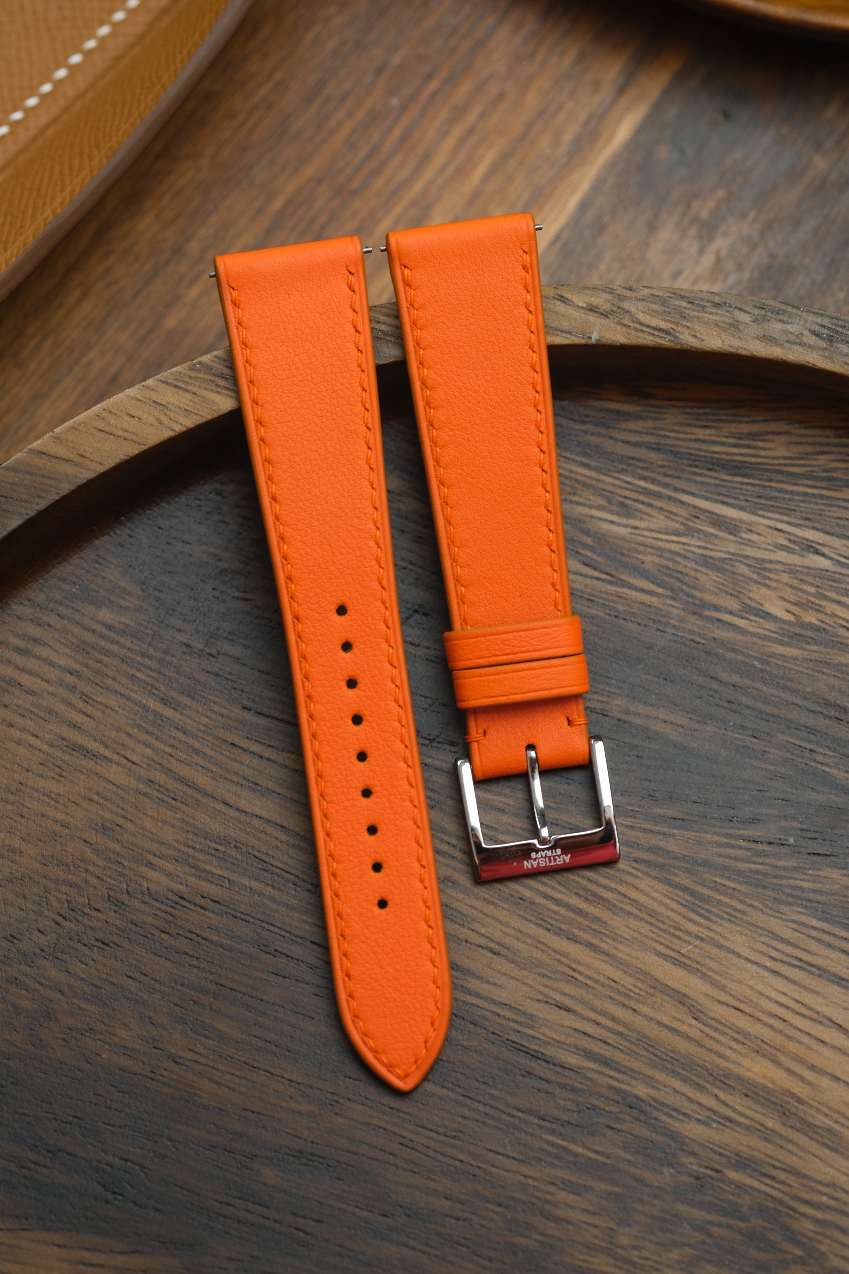 Orange Swift Leather Strap