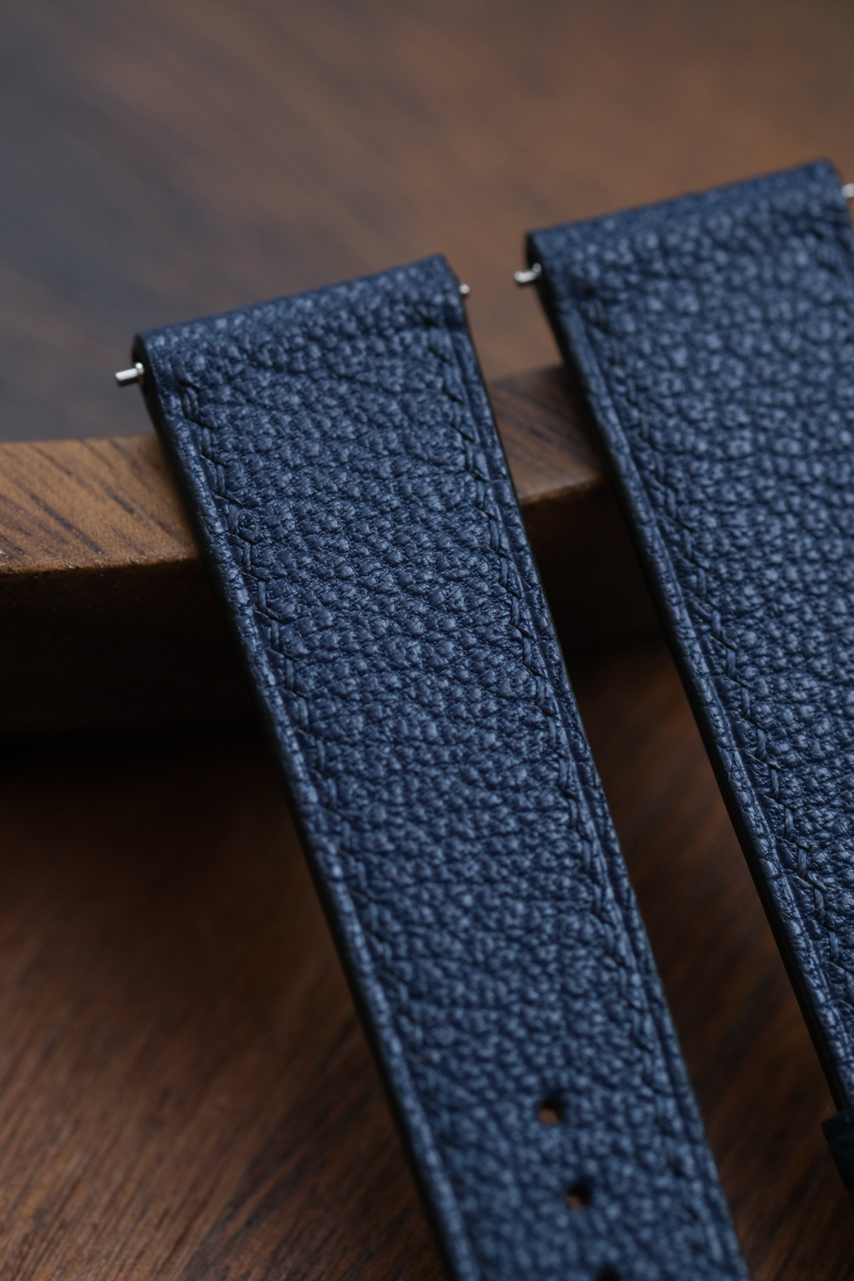 Navy Chèvre Leather Strap - Artisan Straps