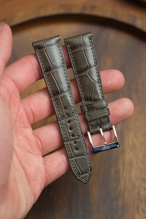 Elephant Grey Alligator Leather Strap