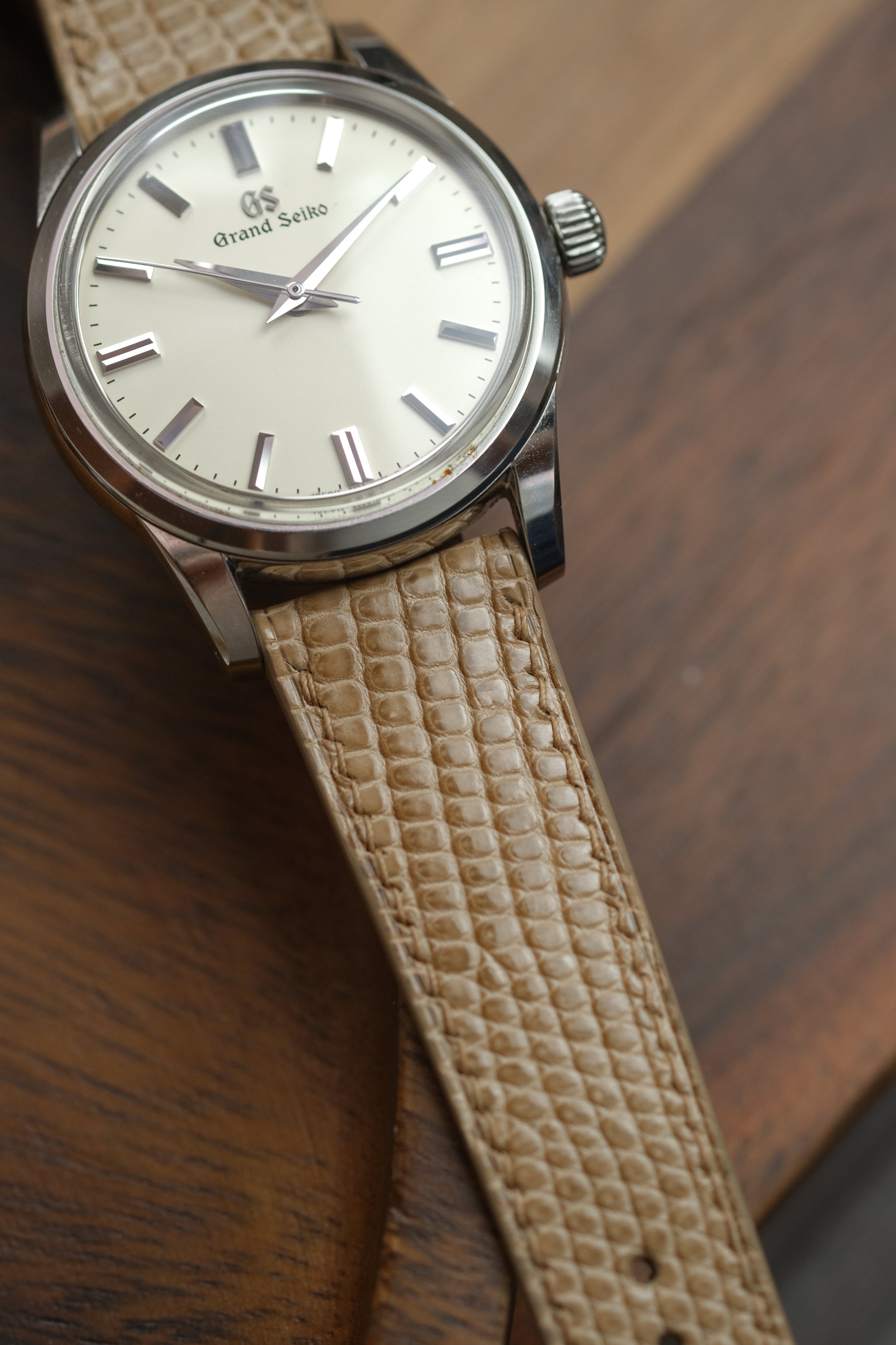 Taupe Lizard Leather Strap