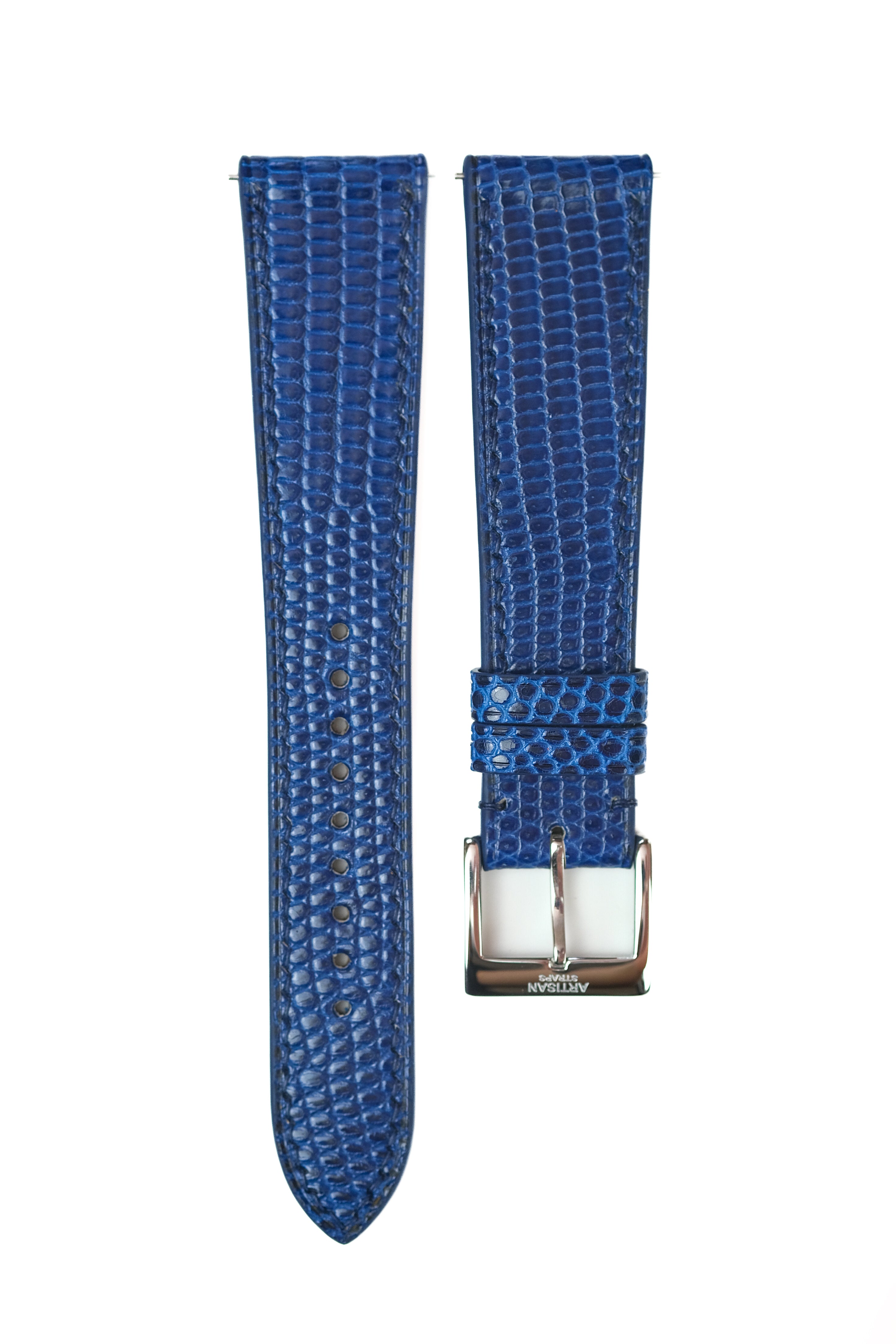 Navy Lizard Leather Strap