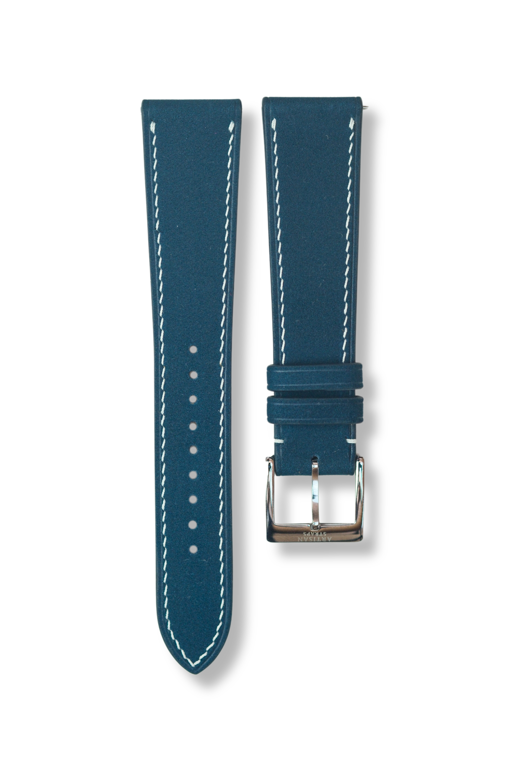 Navy Blue Nubuck Leather Strap