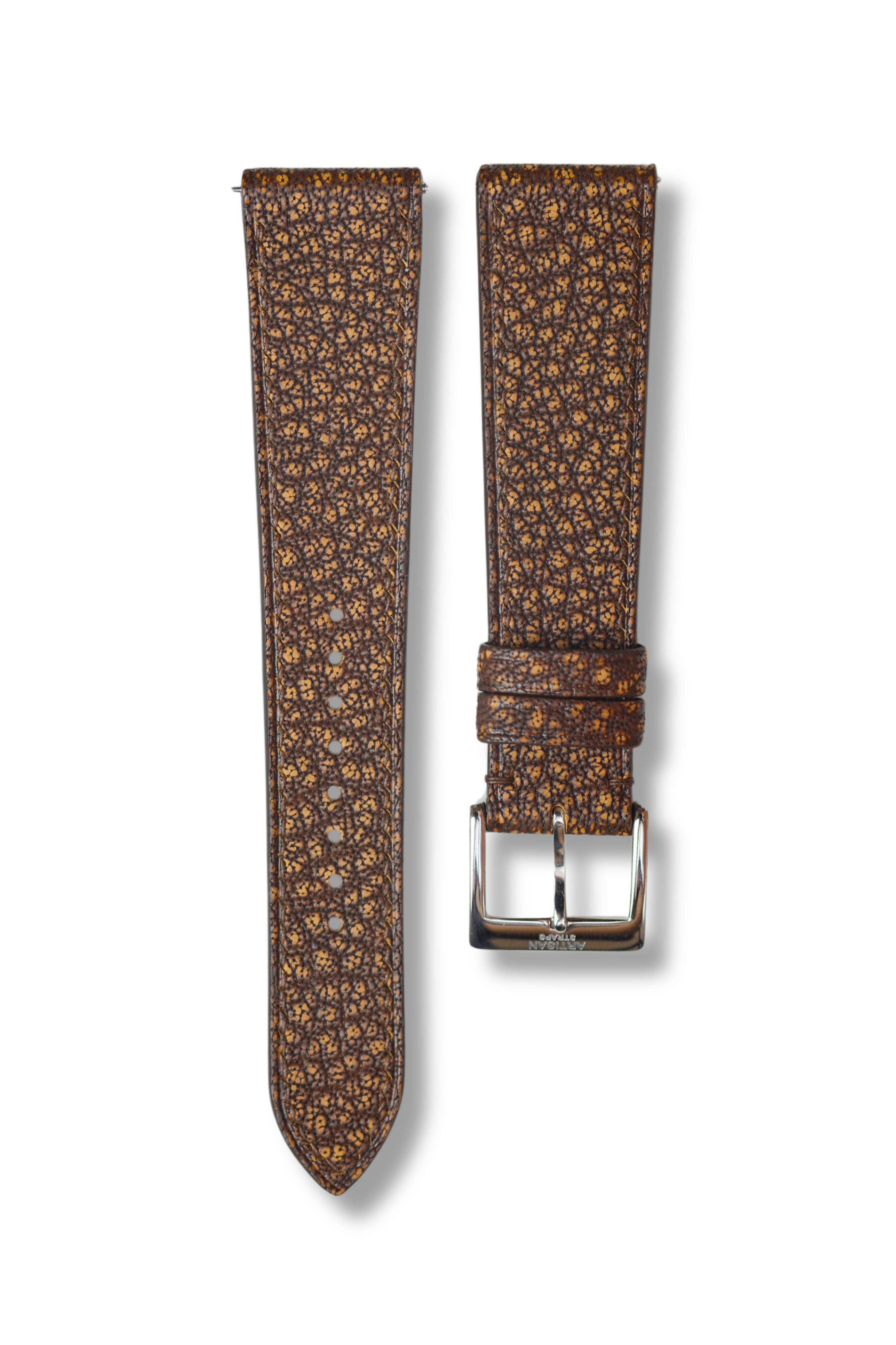 Cognac Vielli Shrunken Buffalo Leather Strap - Artisan Straps