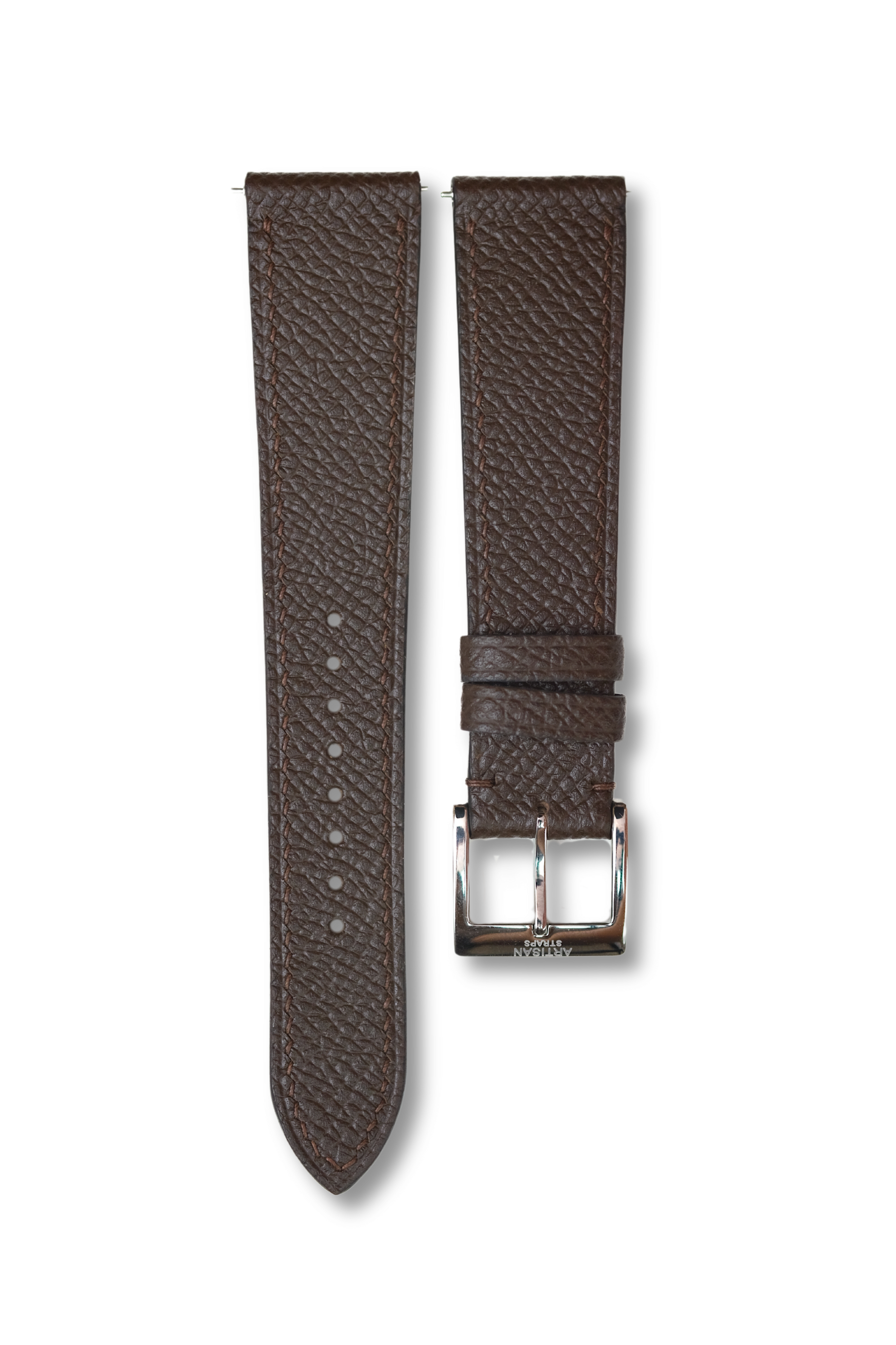 Dark Brown Epsom Leather Strap - Artisan Straps