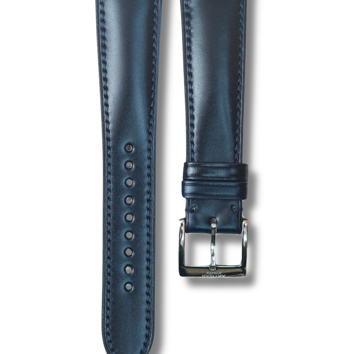 Dark Navy Shell Cordovan (Padded) Leather Strap
