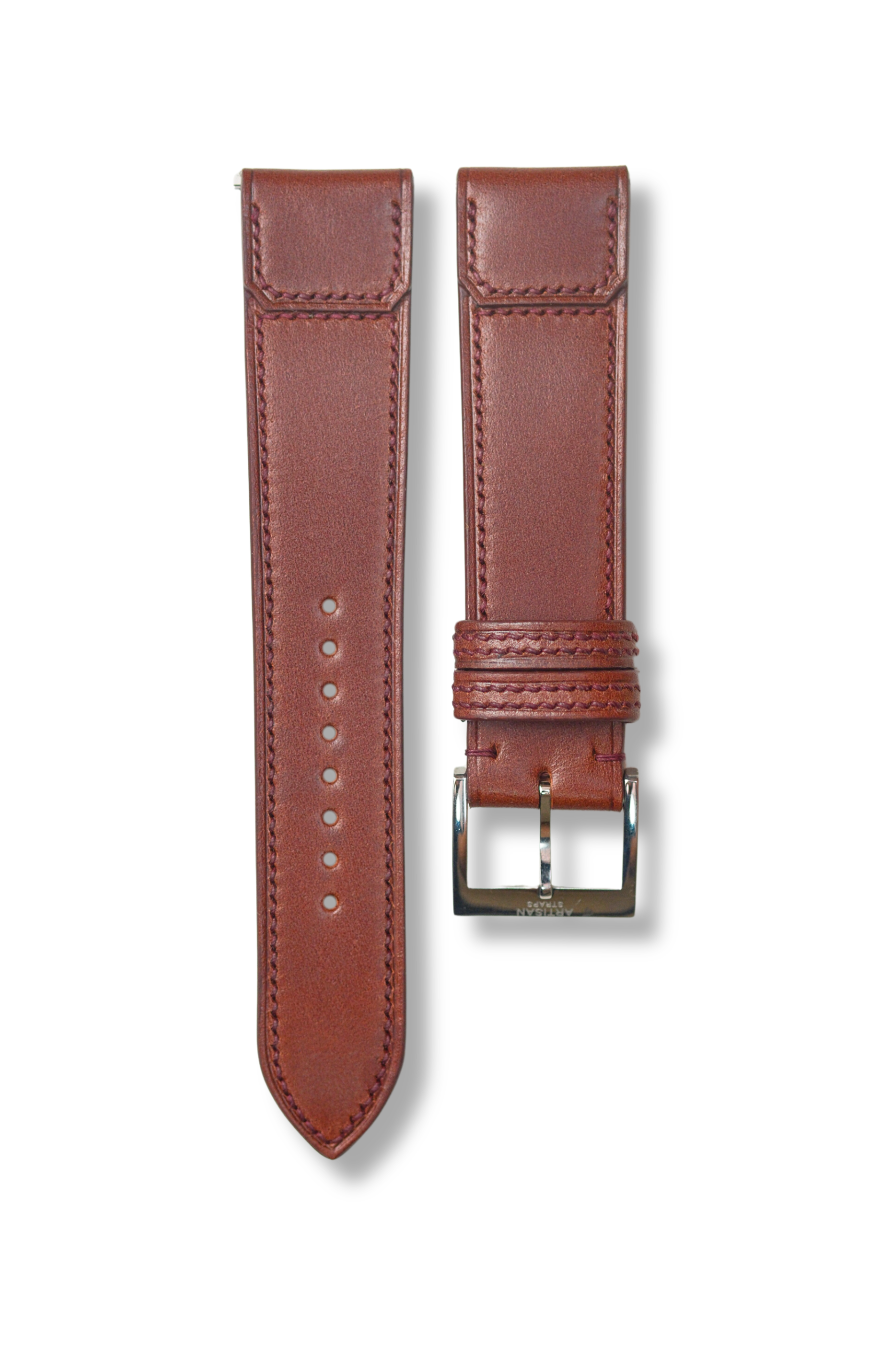 Garnet Red Shell Cordovan Folded Flap Strap