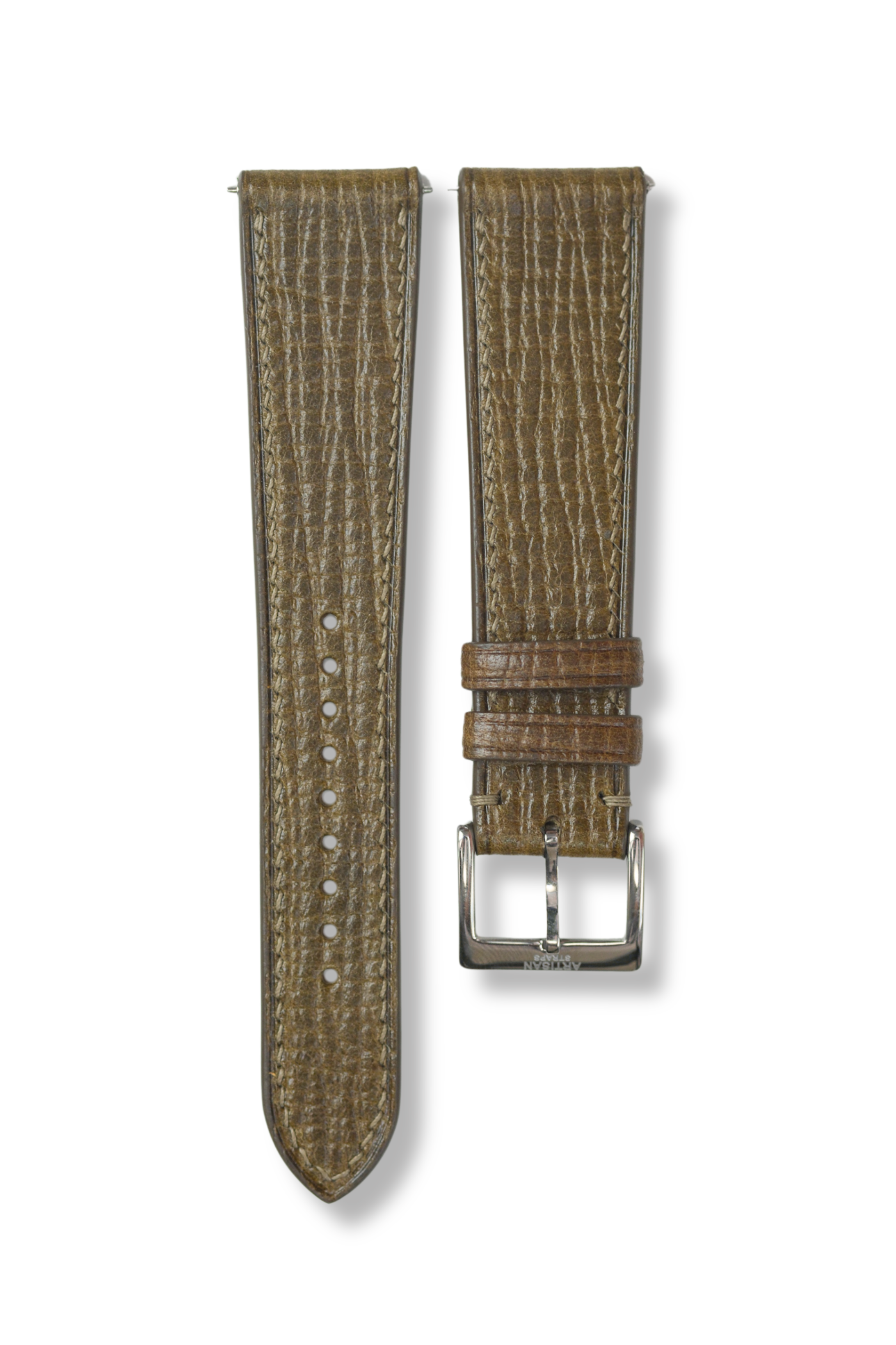 Olive Green Palmer Leather Strap - Artisan Straps