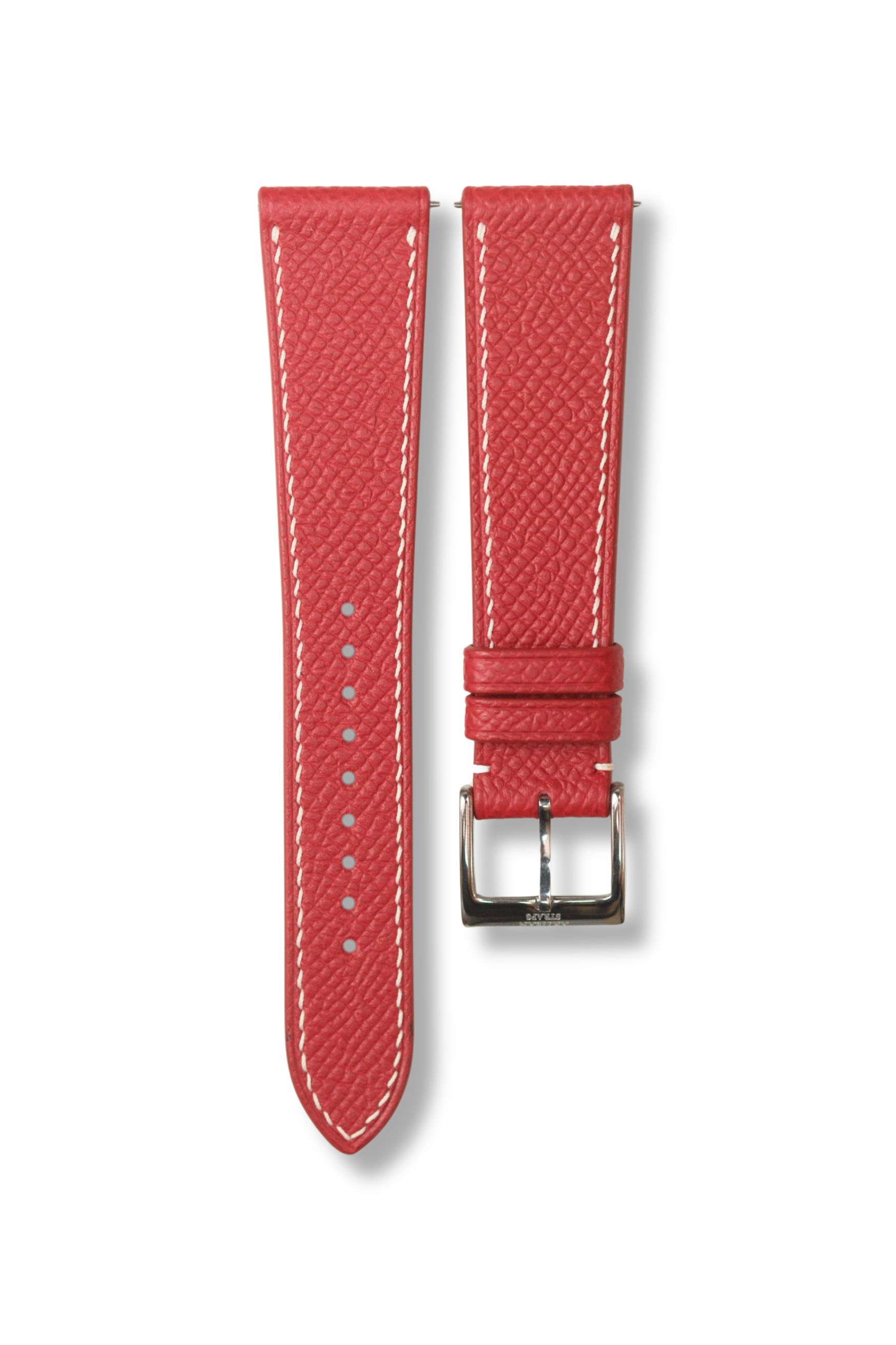Red Epsom Leather Strap - Artisan Straps