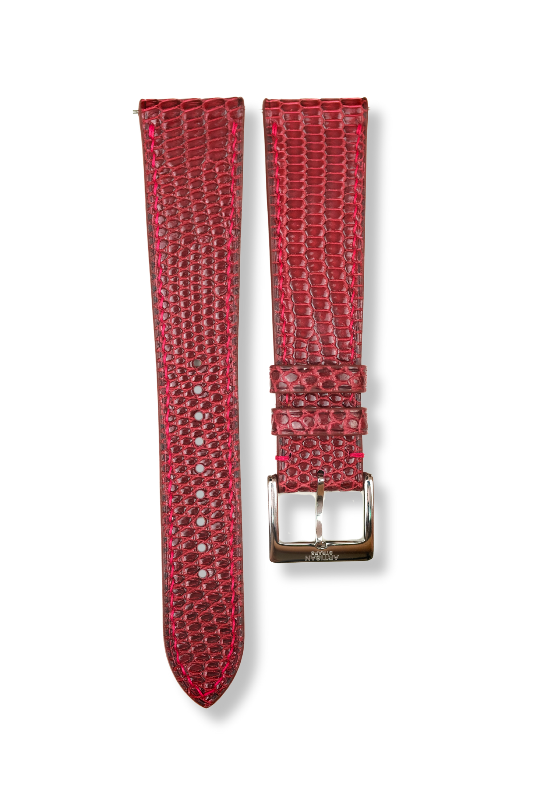 Dark Red Lizard Leather Strap