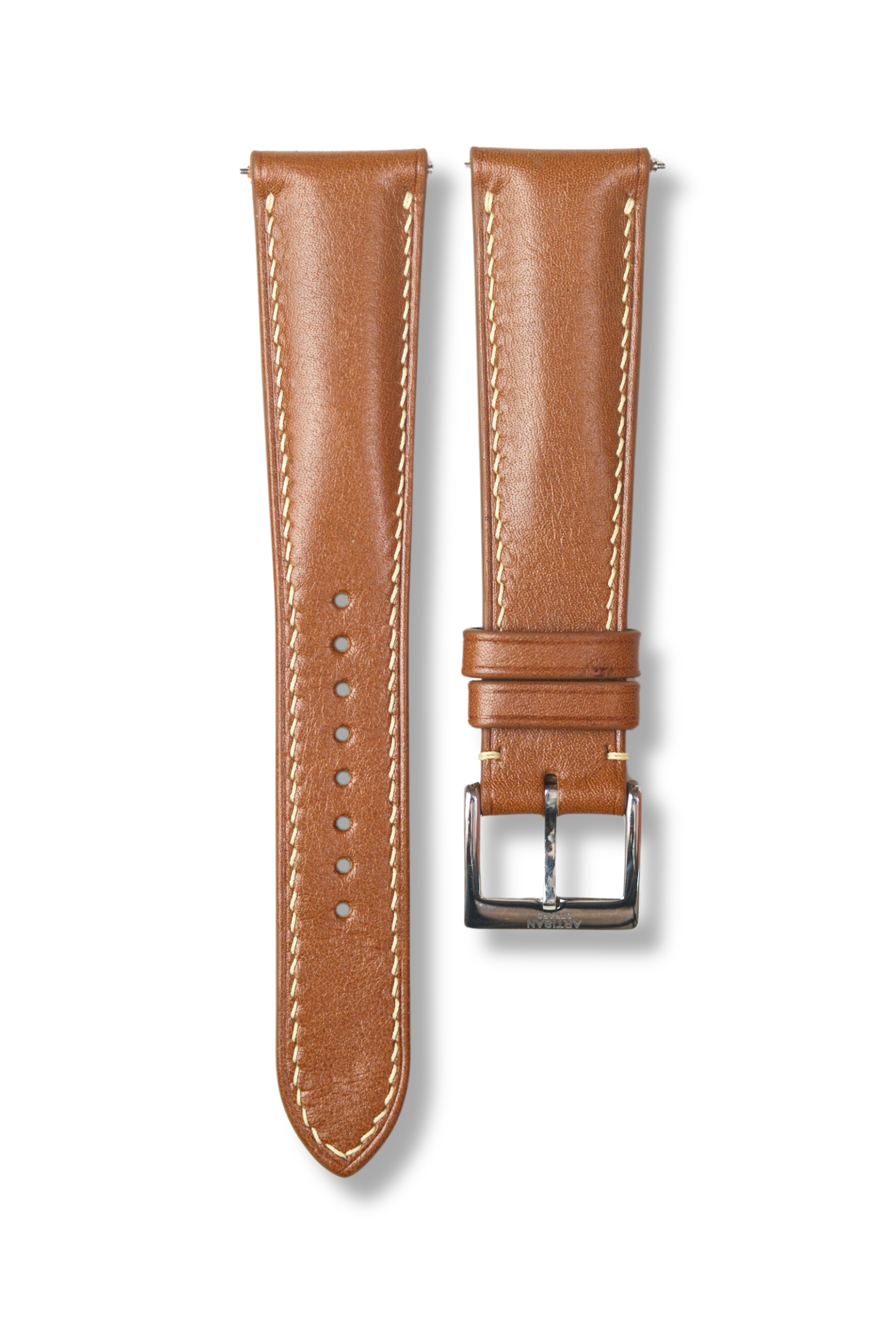 Whiskey Brown Kangaroo (Padded) Leather Strap - Artisan Straps
