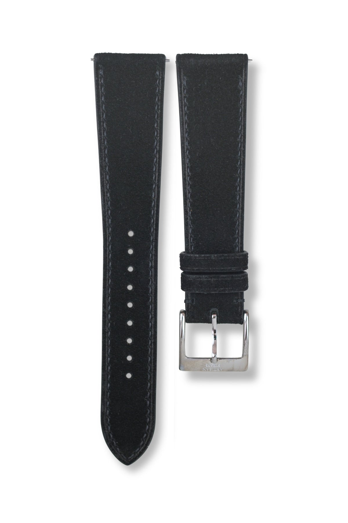 Black Suede Leather Strap - Artisan Straps