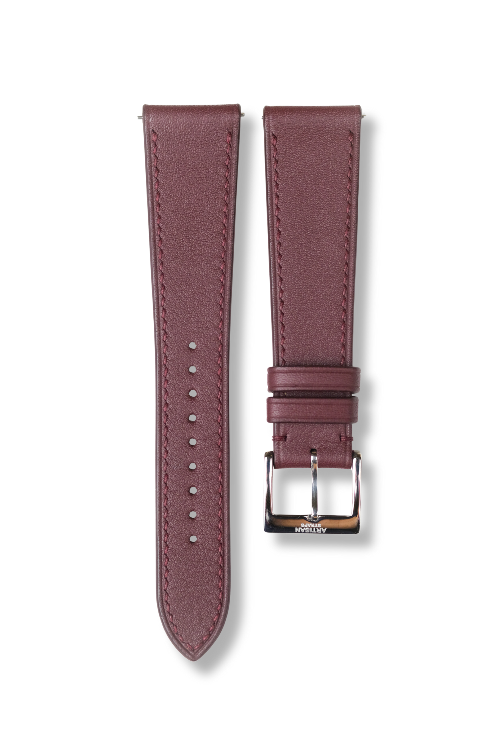 Burgundy Swift Calf Leather Strap