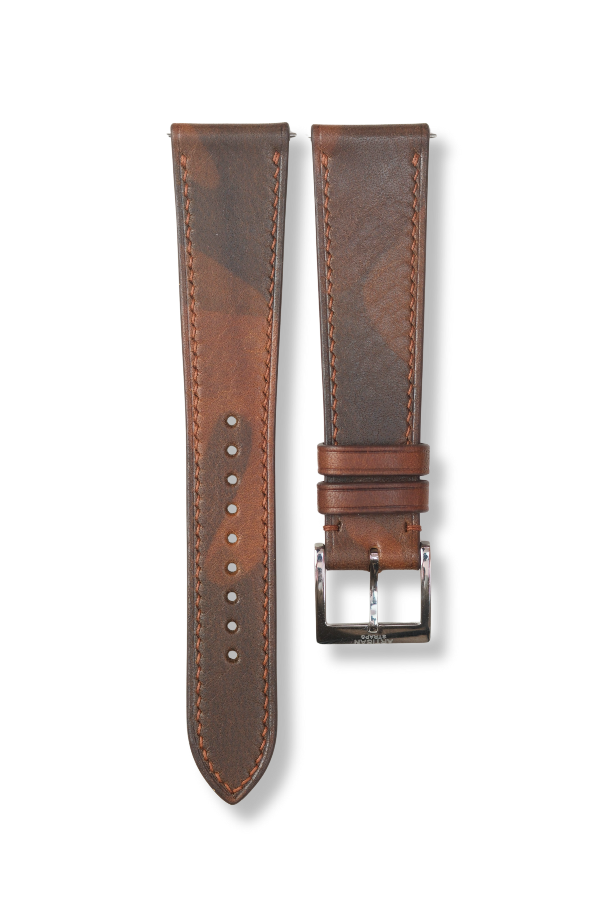 Brown Camo Calf Leather Strap - Artisan Straps