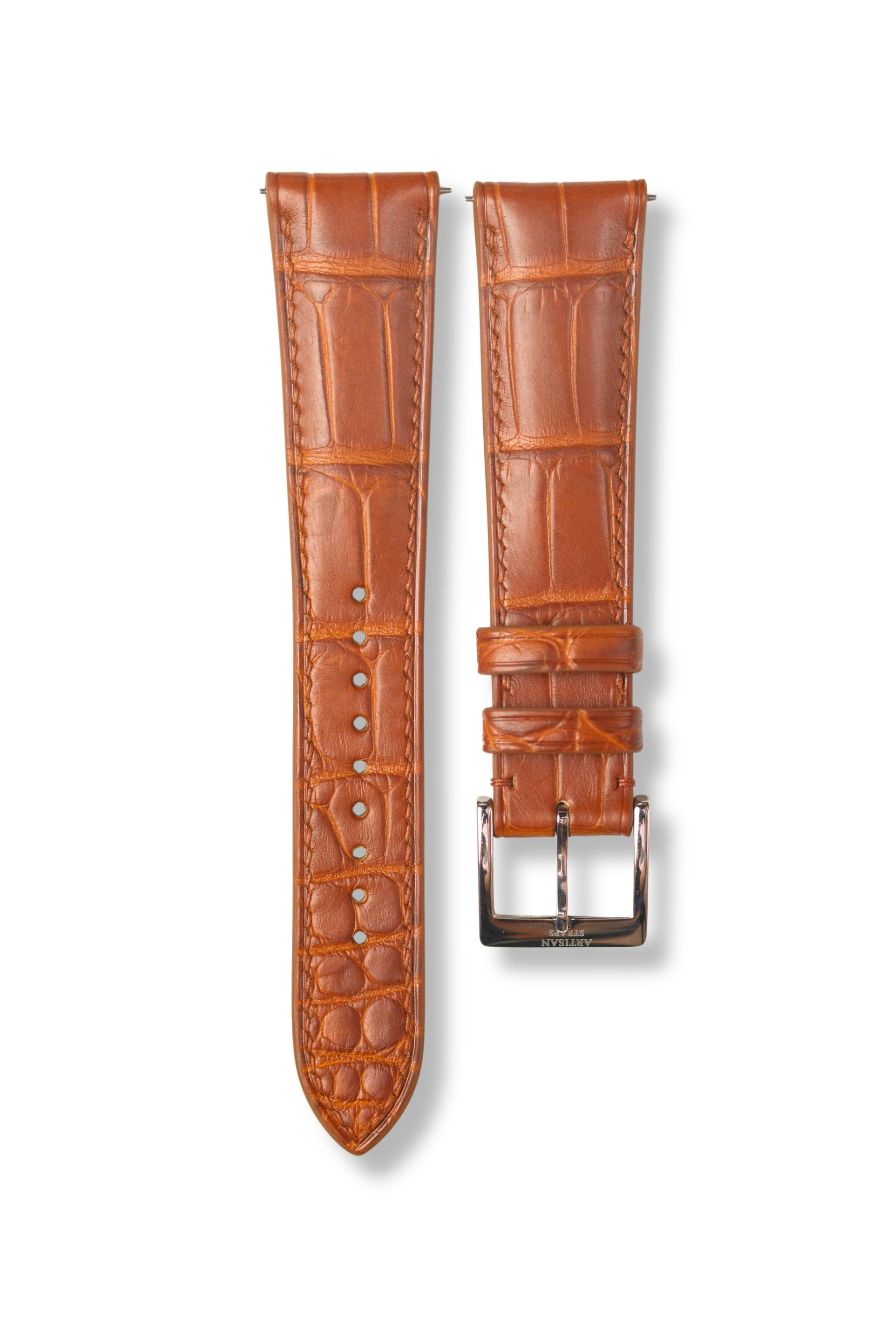 Cognac Brown Alligator (Padded) Leather Strap (MTO)