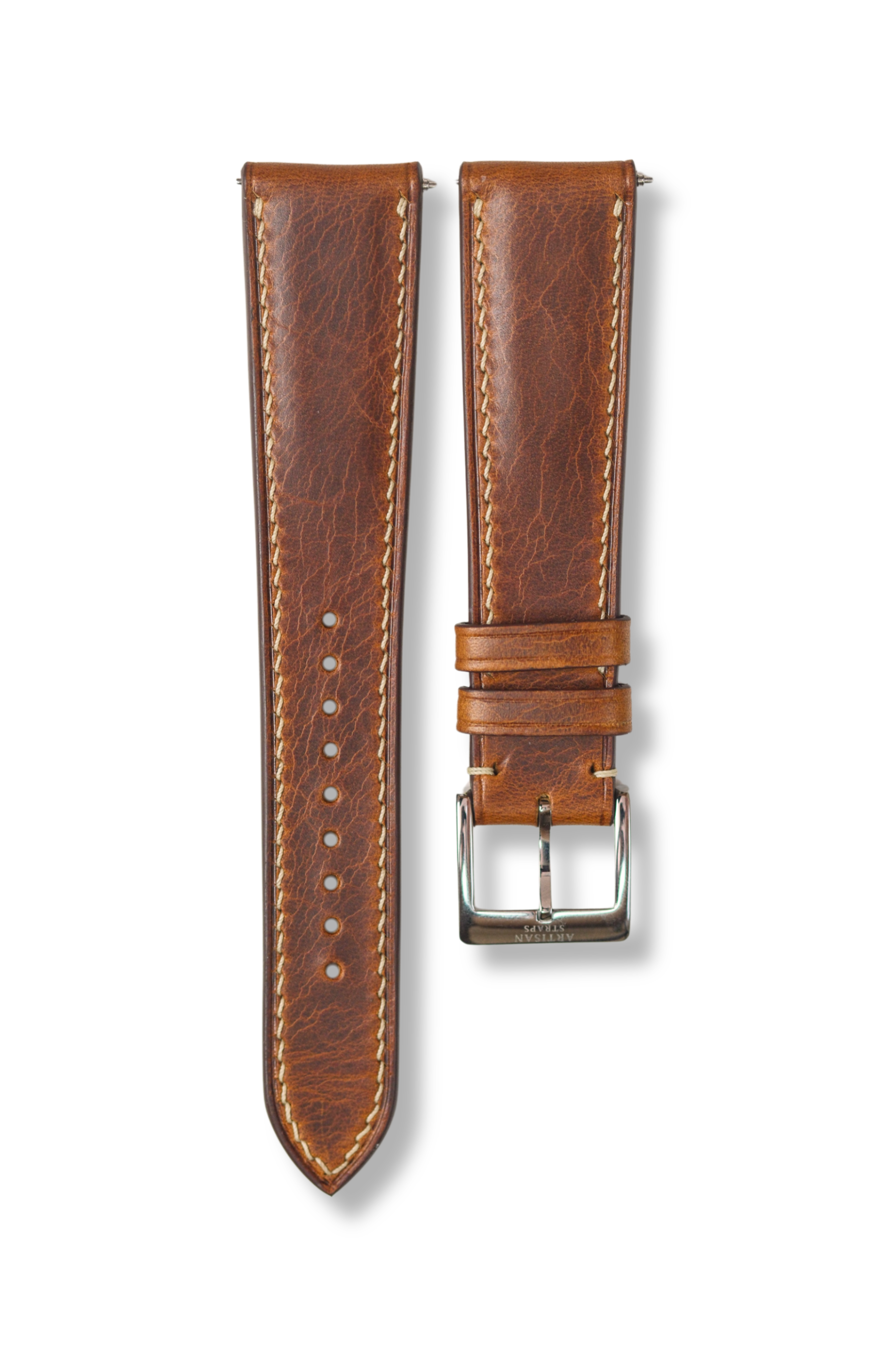 Cognac Waxy (Padded) Leather Strap