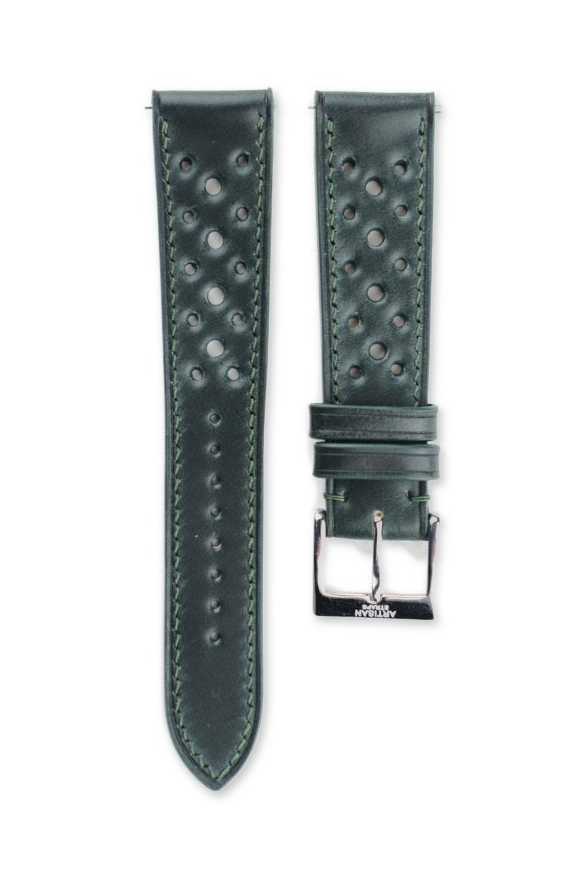 Dark Green Shell Cordovan Rally Strap - Artisan Straps
