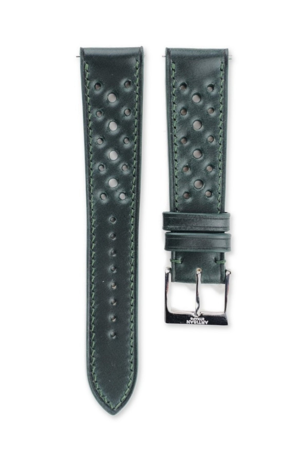 Dark Green Shell Cordovan Rally Strap - Artisan Straps