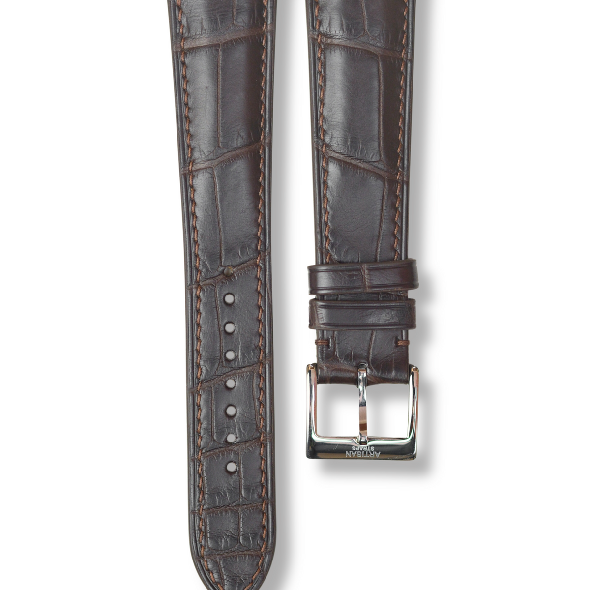 Dark Brown Alligator (Padded) Leather Strap (Made-to-Order)